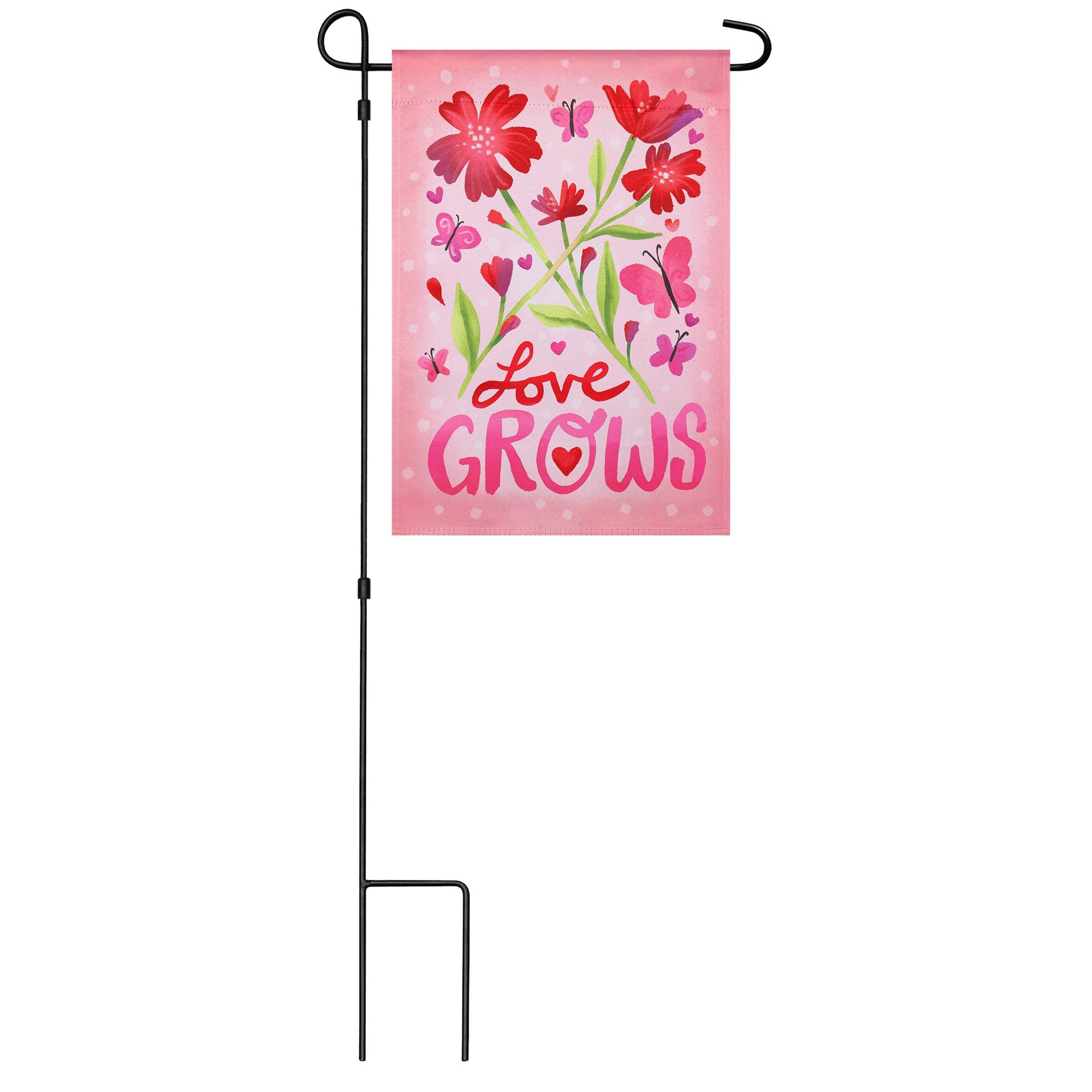 slide 6 of 6, Style Selections 1-ft W x 1.5-ft H Valentine's Day Garden flag, 1 ct