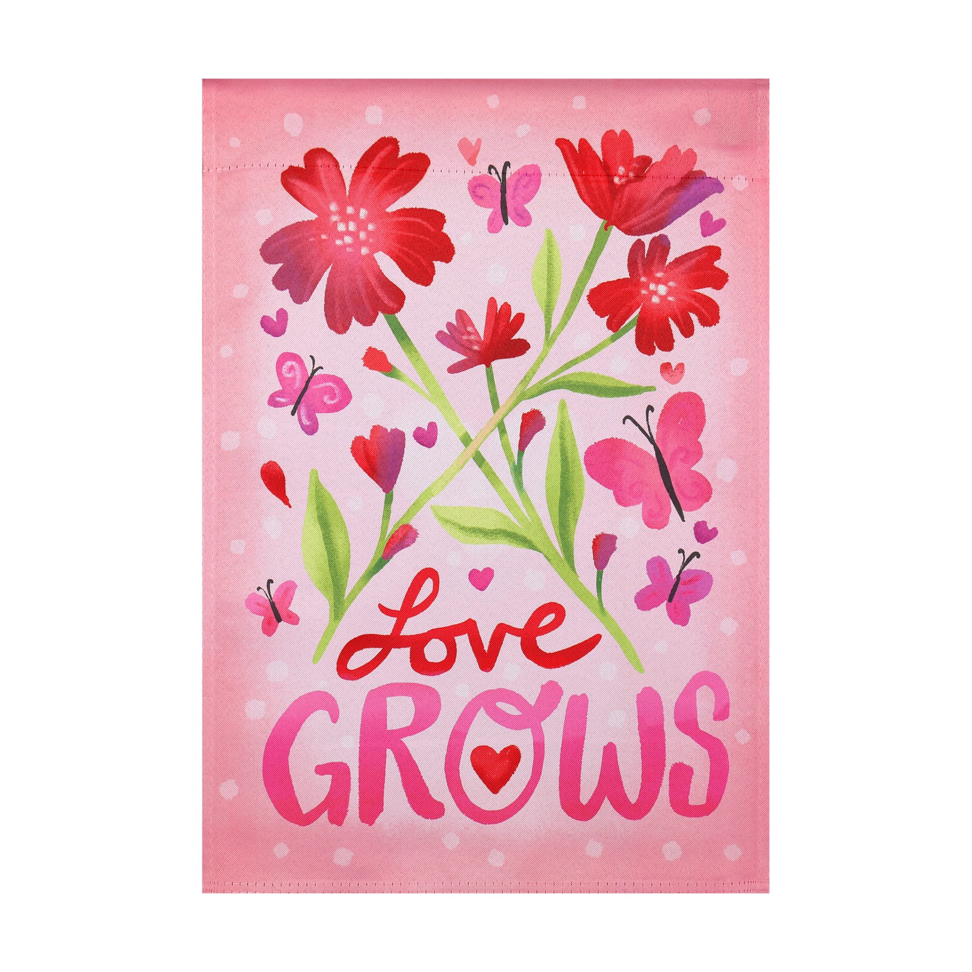 slide 1 of 6, Style Selections 1-ft W x 1.5-ft H Valentine's Day Garden flag, 1 ct