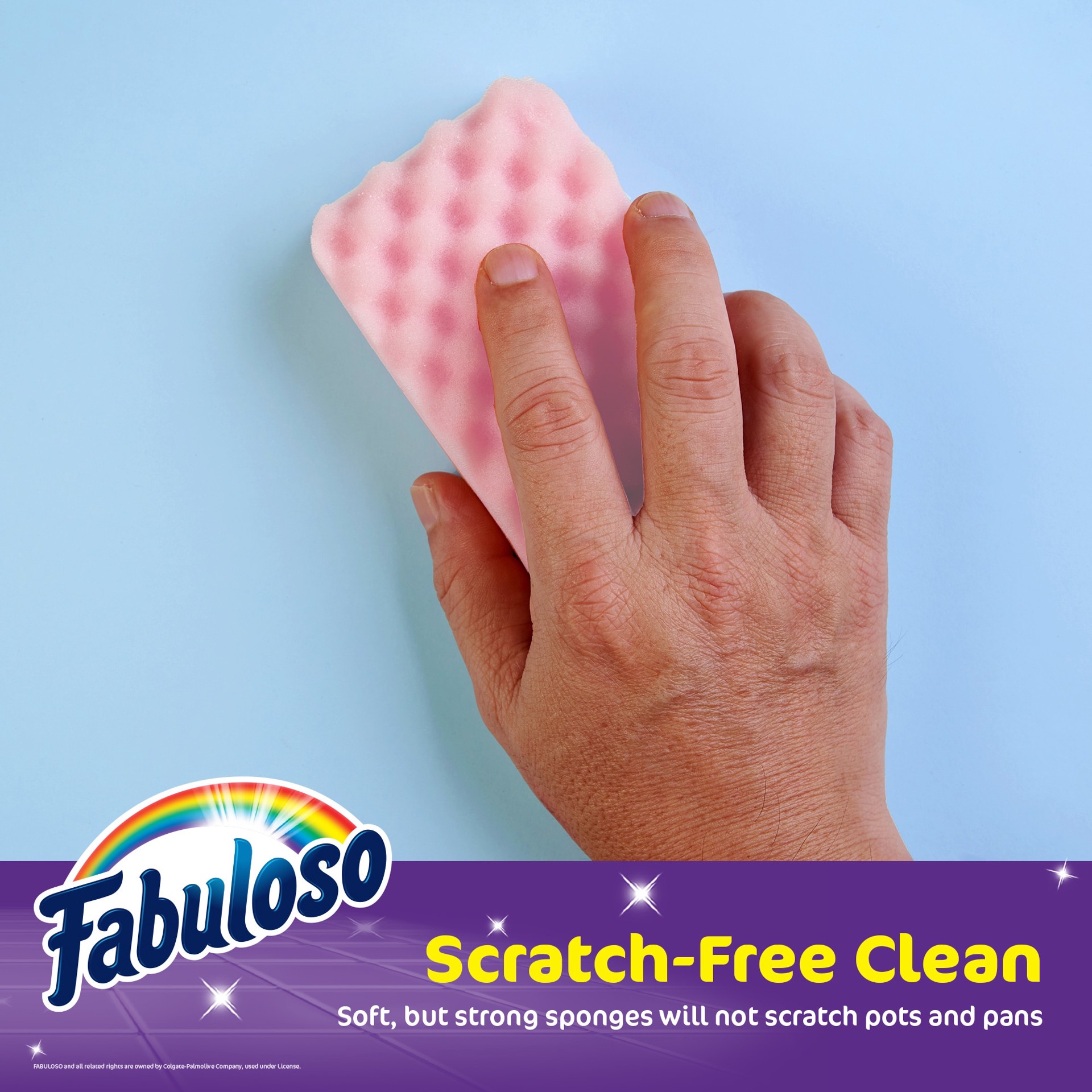 slide 4 of 6, Fabuloso Sponges Purple 4CT Cellulose Sponge with scouring pad 4 -Pack, 1 ct