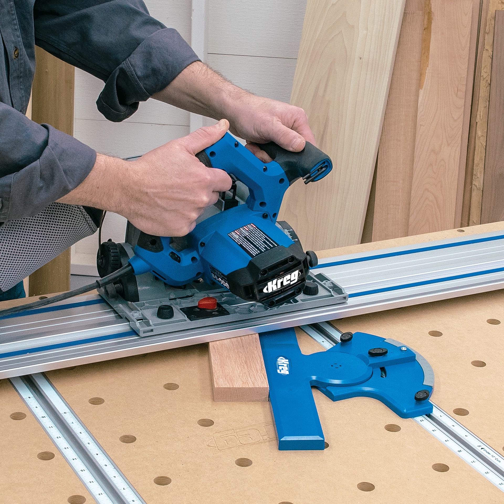 slide 5 of 6, Kreg 12 -Amp 6-1/2-in Plunge/Track saw, 1 ct