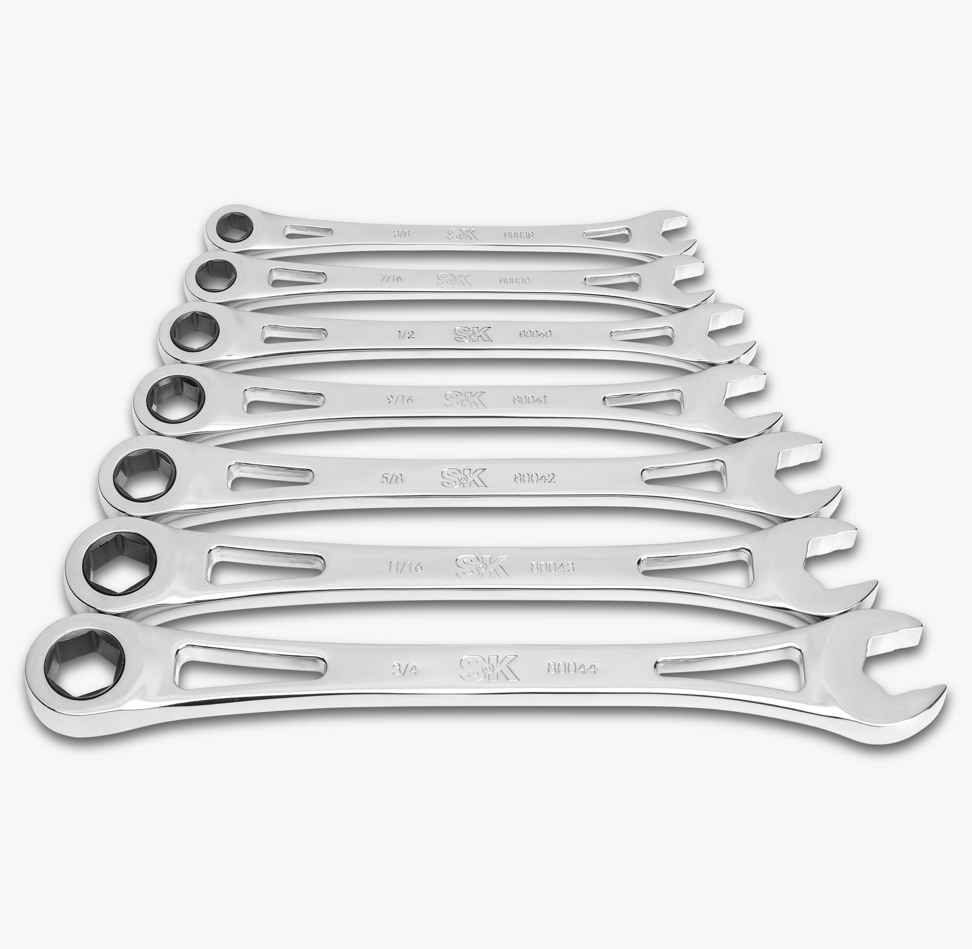 slide 1 of 6, SK Professional Tools 7-Piece Set 6-point (Sae) Standard Combination Wrench Includes Soft Case, 1 ct