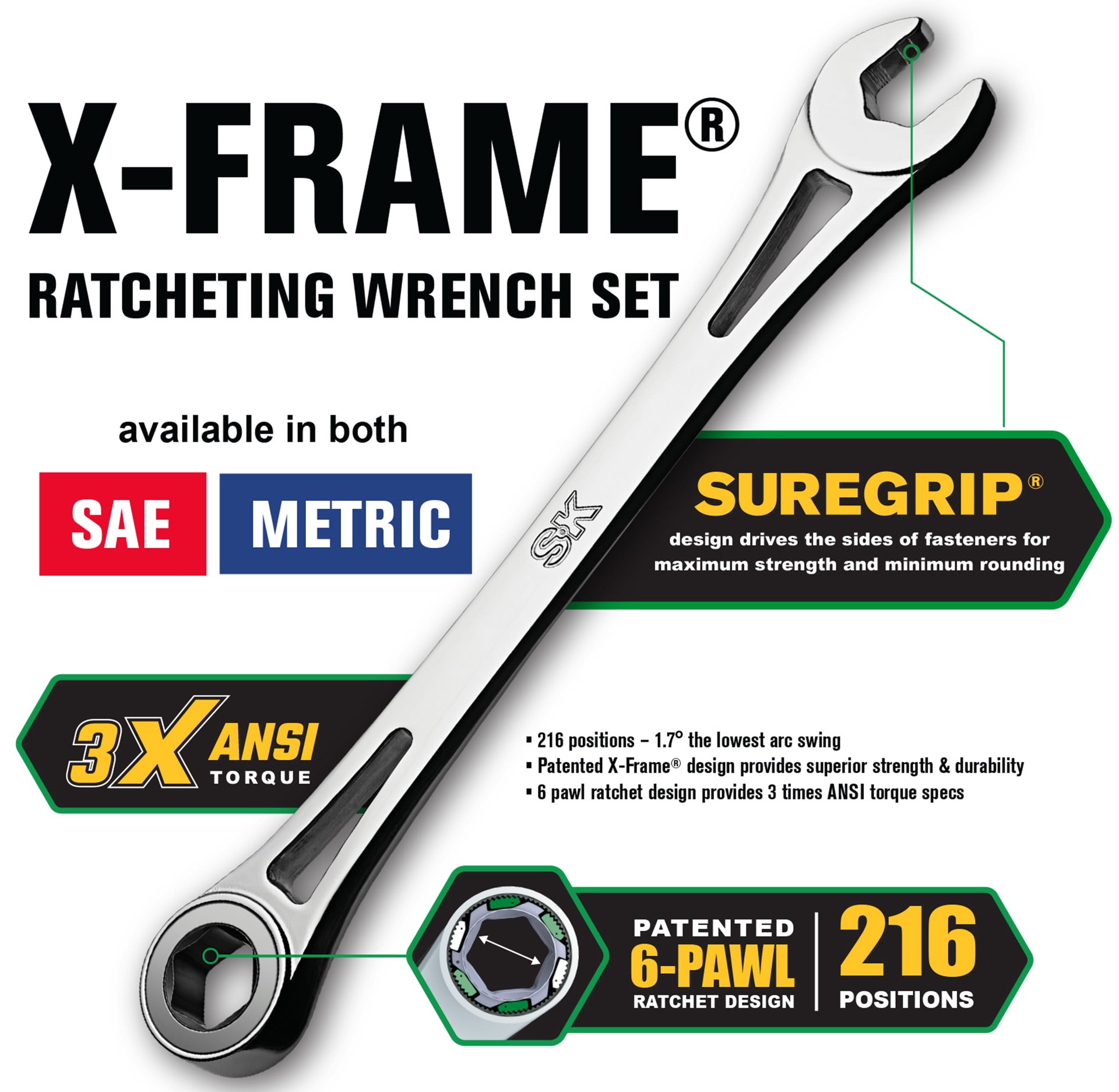 slide 3 of 6, SK Professional Tools 7-Piece Set 6-point Metric Combination Wrench Includes Soft Case, 1 ct