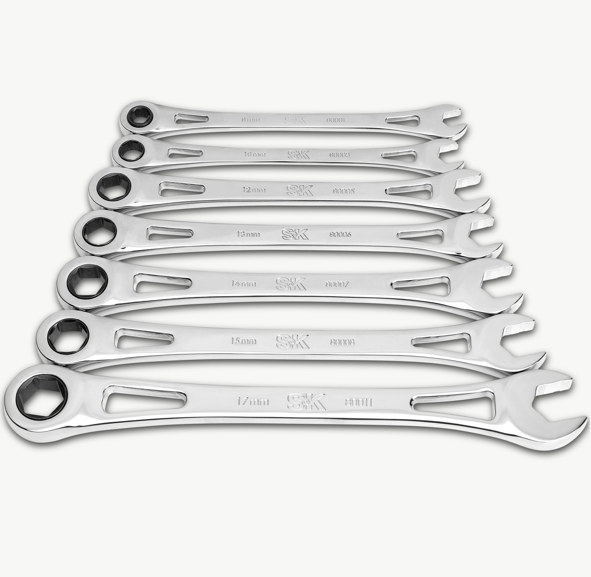 slide 1 of 6, SK Professional Tools 7-Piece Set 6-point Metric Combination Wrench Includes Soft Case, 1 ct