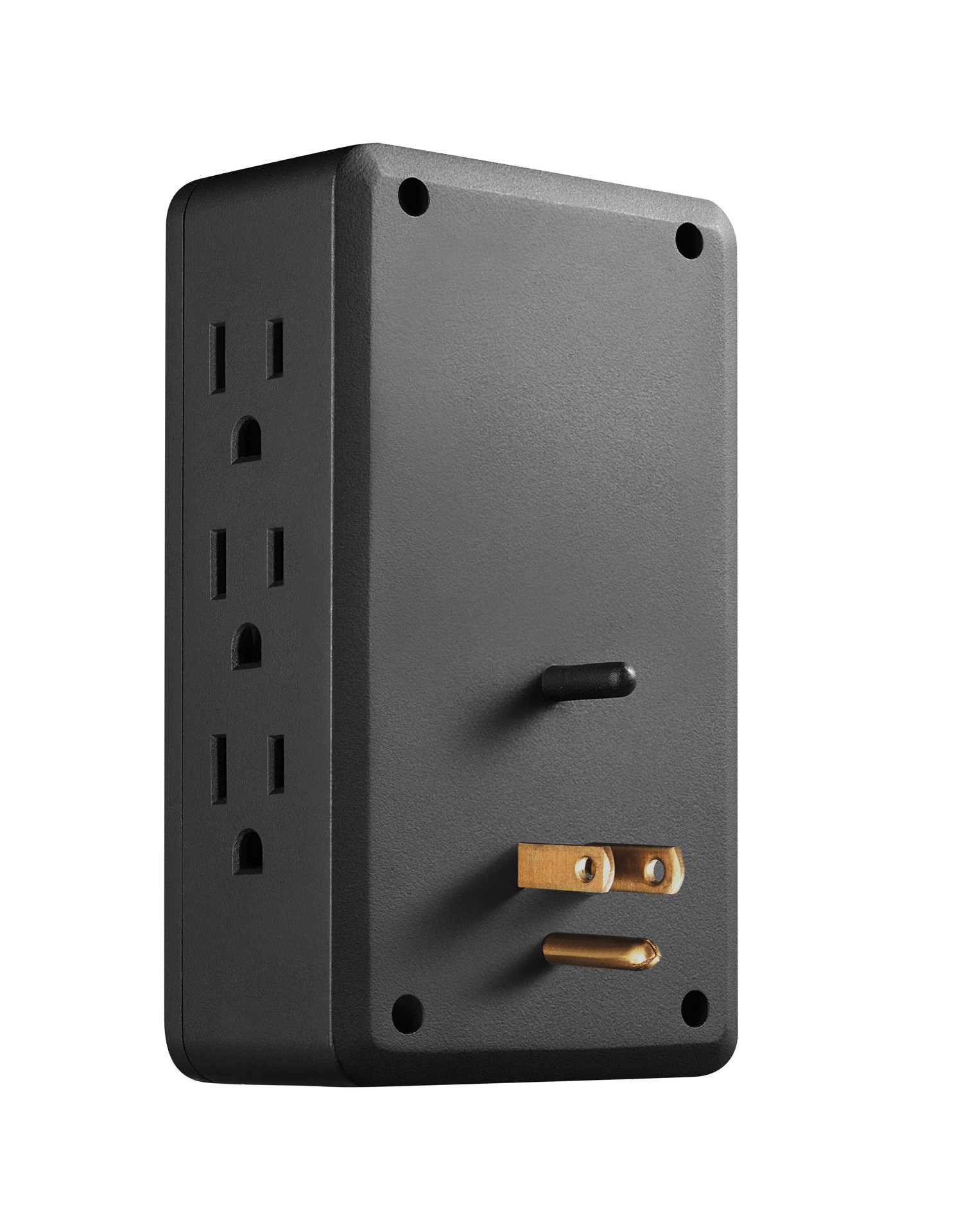 slide 6 of 6, Utilitech 6 -Outlet 2400 Joules 1875 -Watts Black Indoor Wall tap Surge Protector, 1 ct