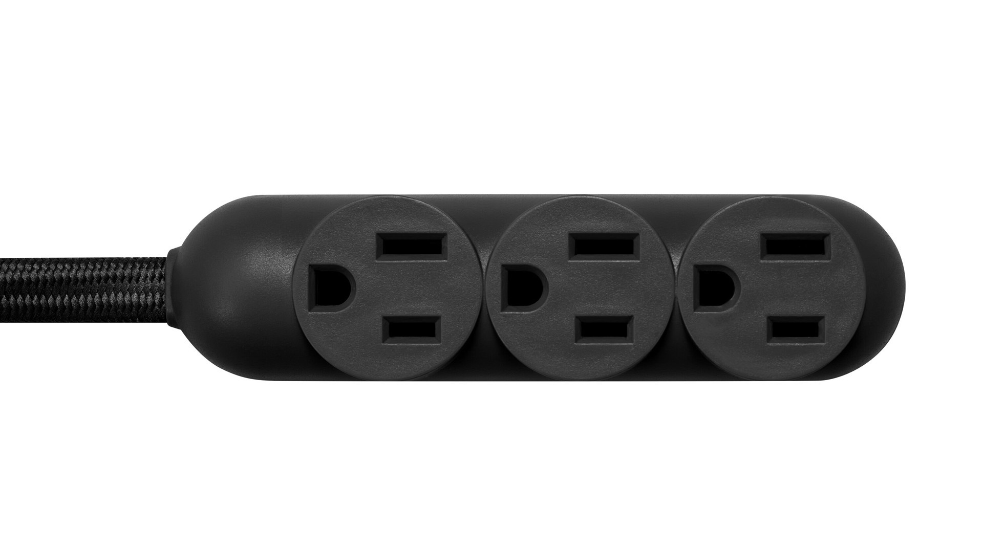 slide 2 of 6, Utilitech 4-ft 3 -Outlet Indoor Black Power Strip, 1 ct