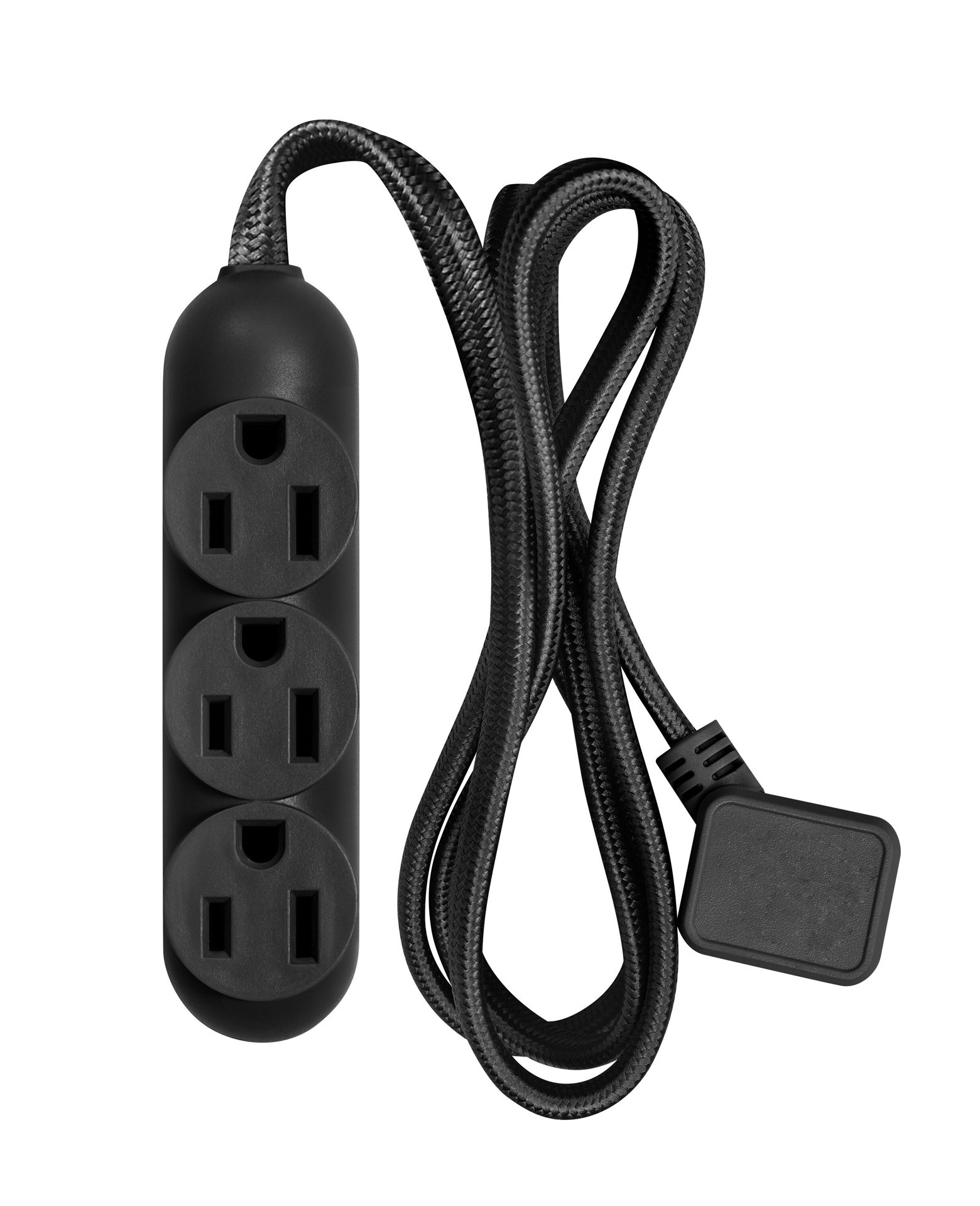 slide 1 of 6, Utilitech 4-ft 3 -Outlet Indoor Black Power Strip, 1 ct