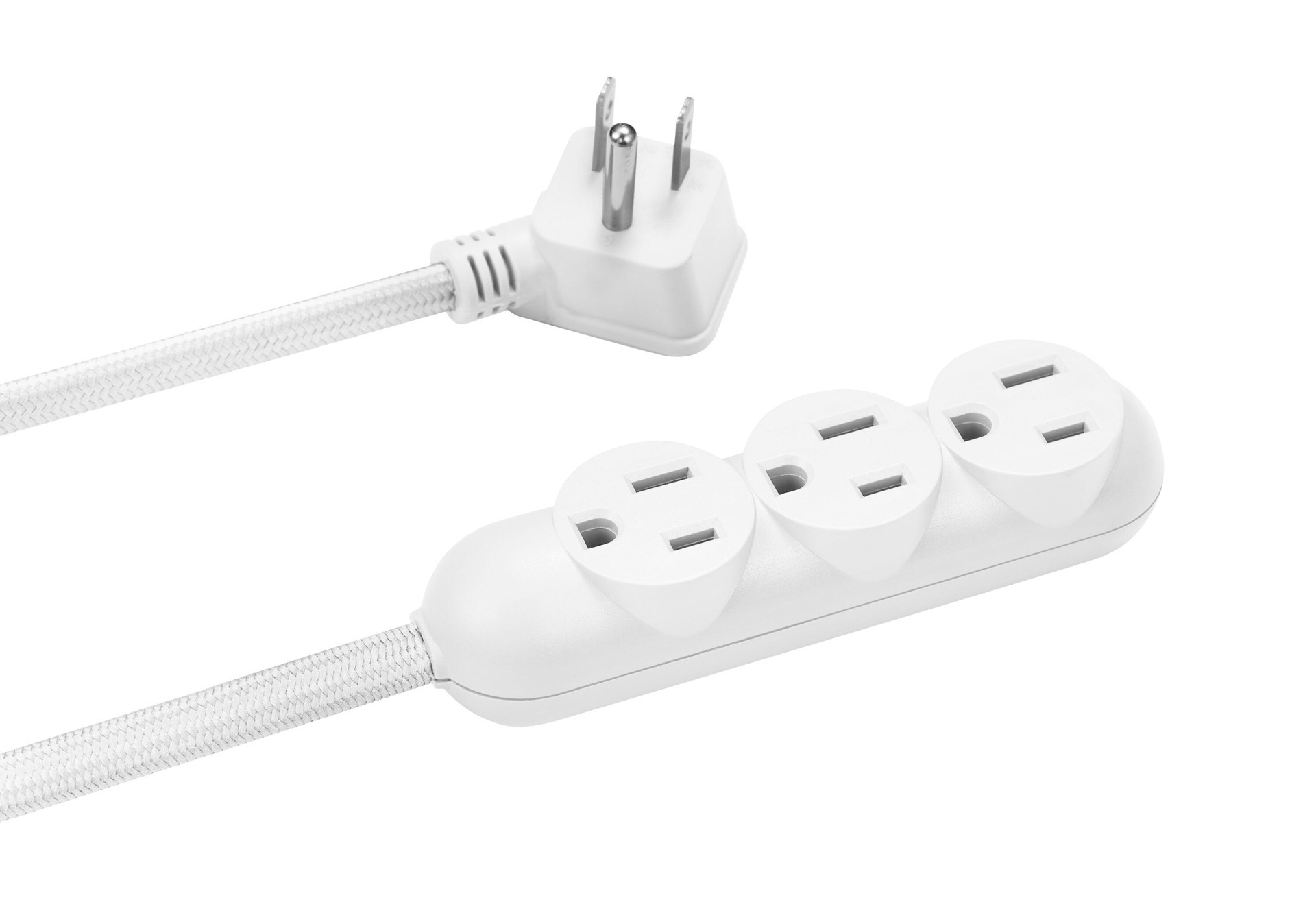 slide 3 of 6, Utilitech 4-ft 3 -Outlet Indoor White Power Strip, 1 ct