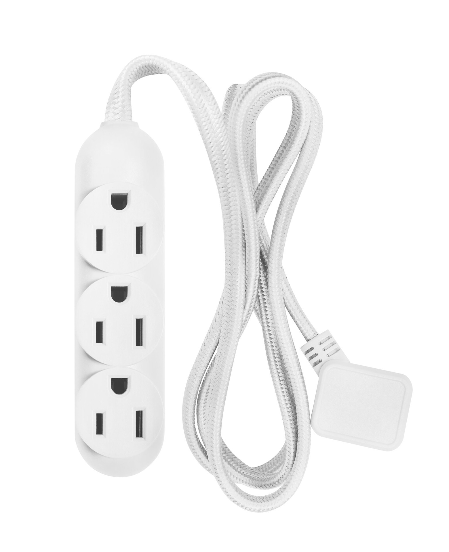 slide 1 of 6, Utilitech 4-ft 3 -Outlet Indoor White Power Strip, 1 ct