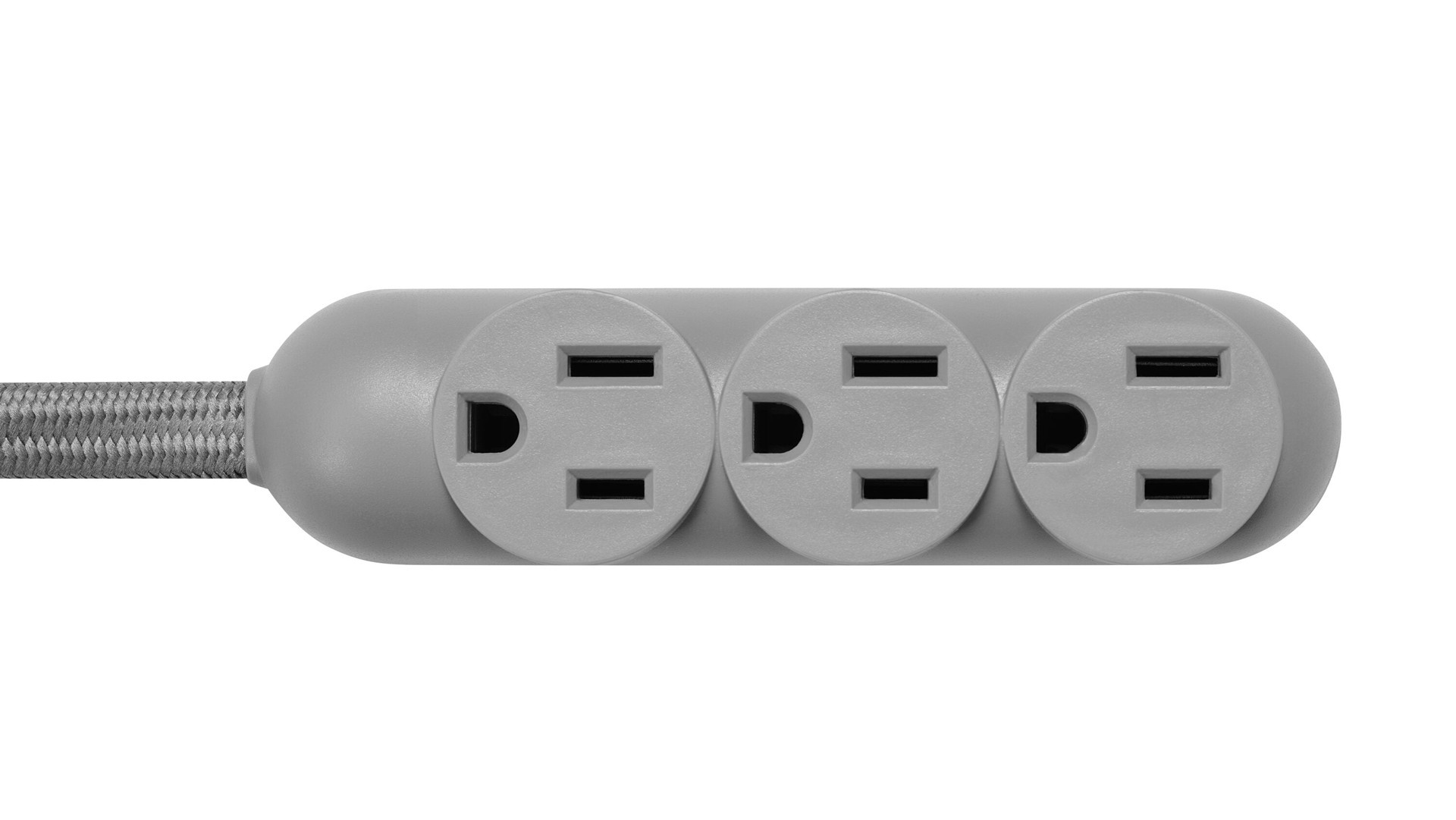 slide 2 of 6, Utilitech 4-ft 3 -Outlet Indoor Gray Power Strip, 1 ct