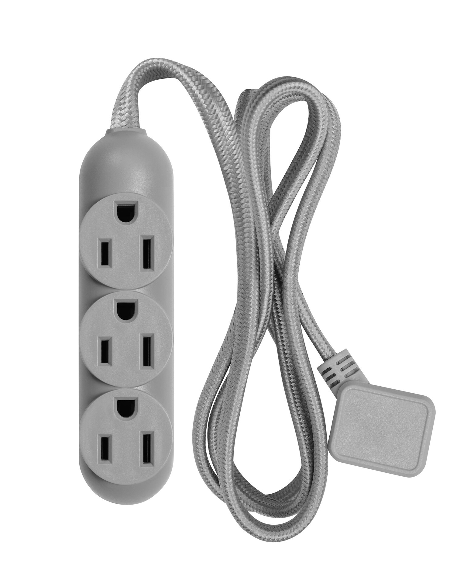 slide 1 of 6, Utilitech 4-ft 3 -Outlet Indoor Gray Power Strip, 1 ct