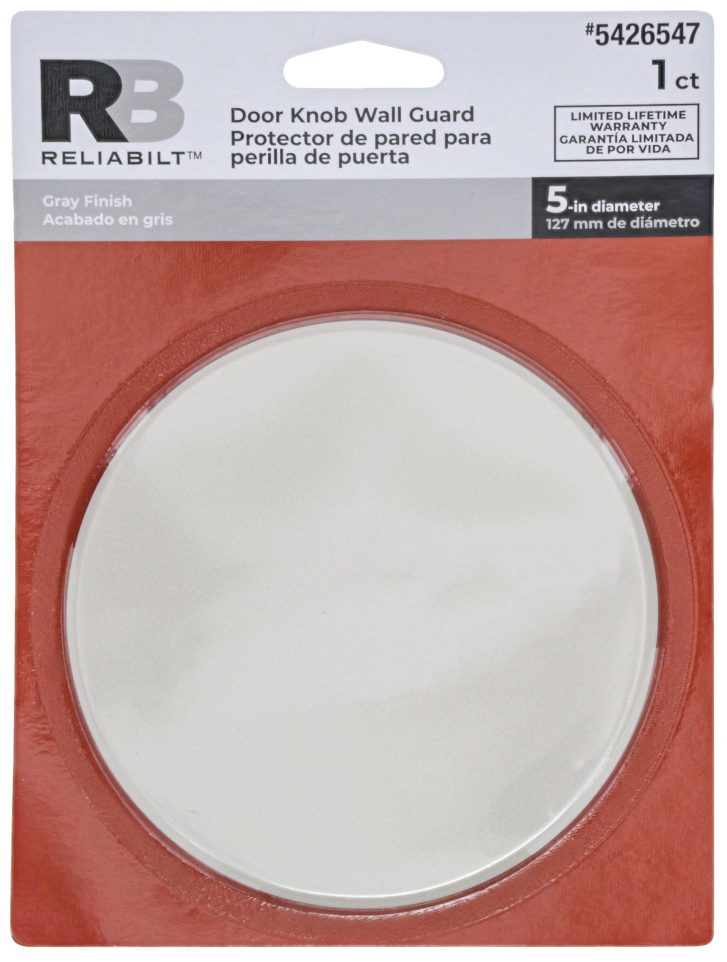 slide 3 of 6, RELIABILT 5-in Grey Wall protector Door Stop, 1 ct