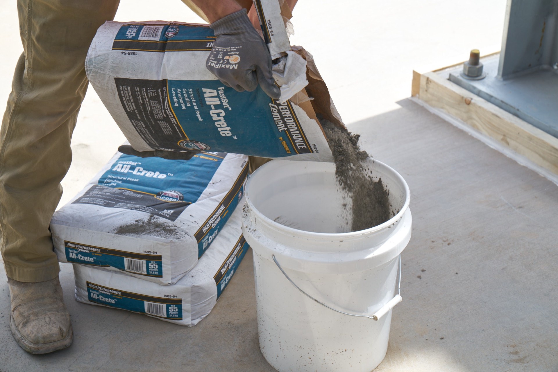 slide 3 of 6, High Performance Cement by Quikrete FastSet All-Crete 20 -lb Concrete Anchoring cement, 1 ct