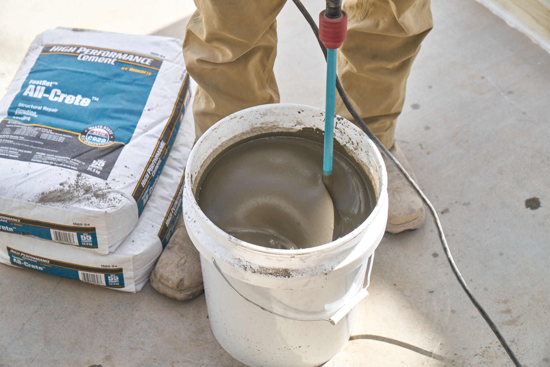 slide 5 of 6, High Performance Cement by Quikrete FastSet All-Crete 20 -lb Concrete Anchoring cement, 1 ct
