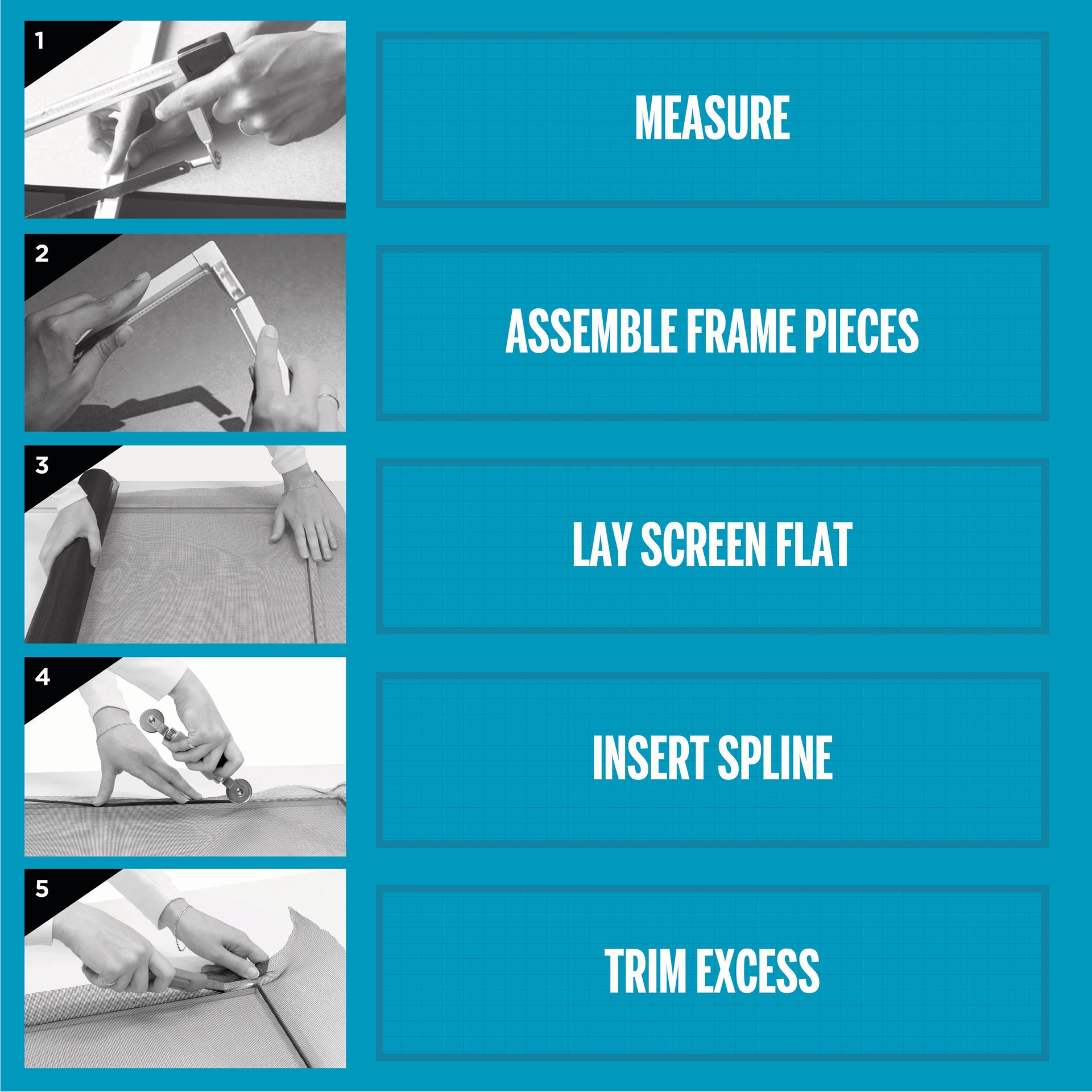 slide 3 of 6, M-D 5/16-in x 5-ft Matte Black Aluminum Screen repair, 1 ct
