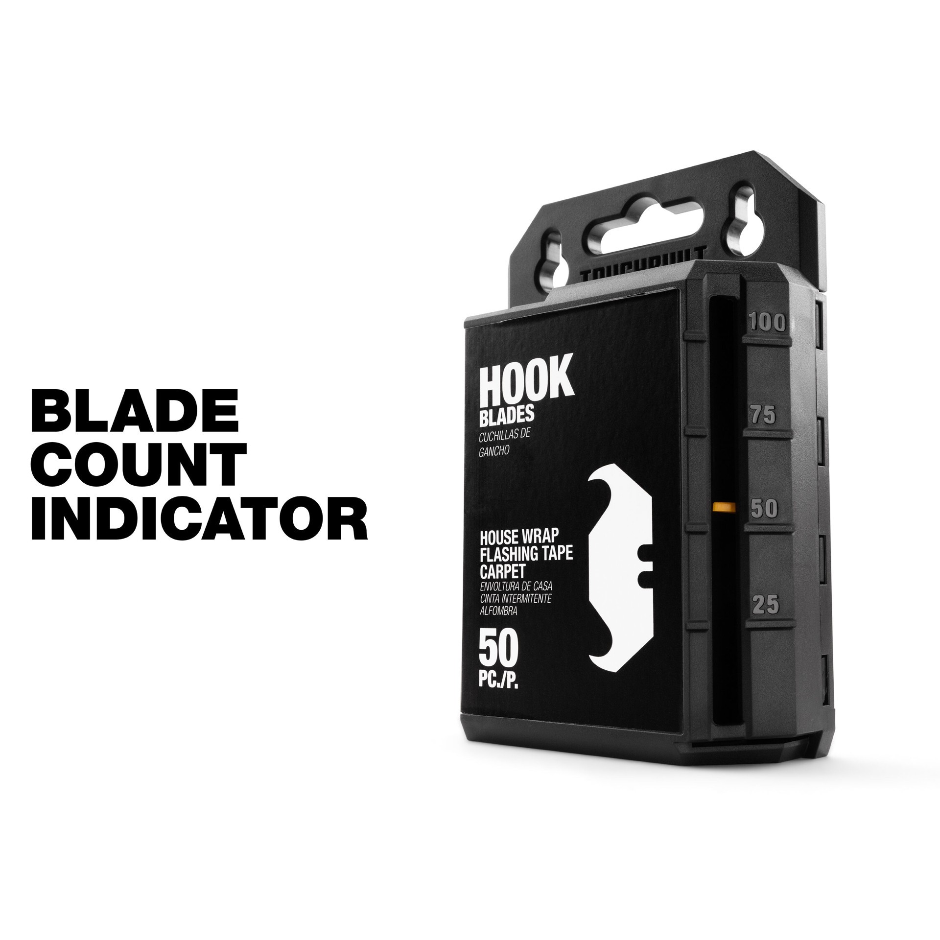 slide 6 of 6, TOUGHBUILT Hook Carbon steel Hook Utility Razor Blade ( 50 -Pack ), 1 ct