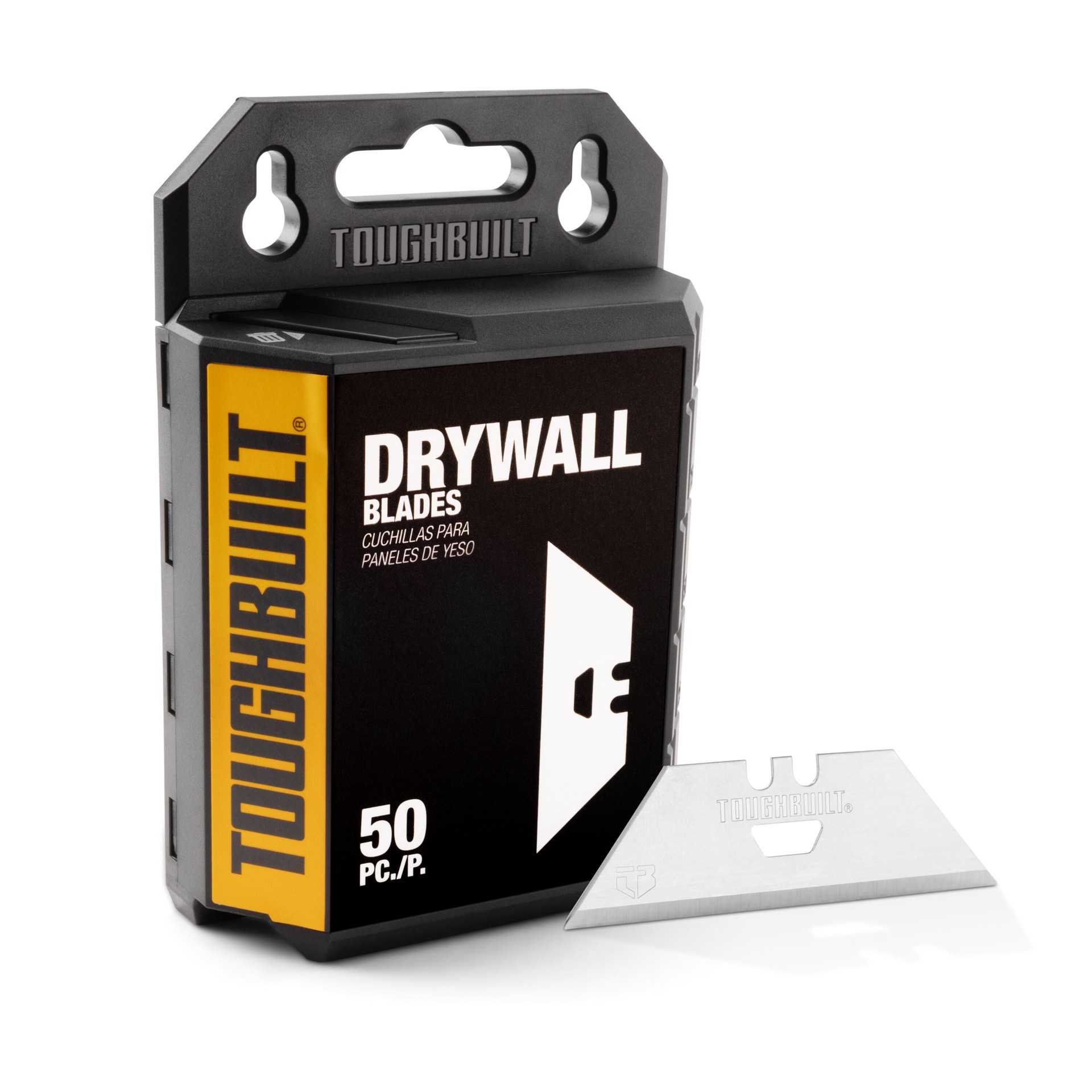 slide 1 of 6, TOUGHBUILT Drywall Carbon steel Utility Razor Blade ( 50 -Pack ), 1 ct