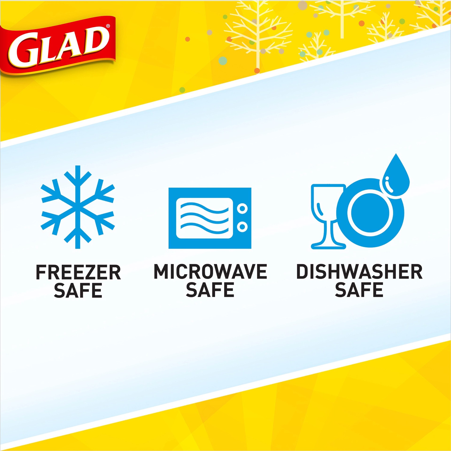 slide 2 of 6, Glad 5 -Pack Sandwich Plastic BPA-Free Reusable Food storage container with Lid, 1 ct
