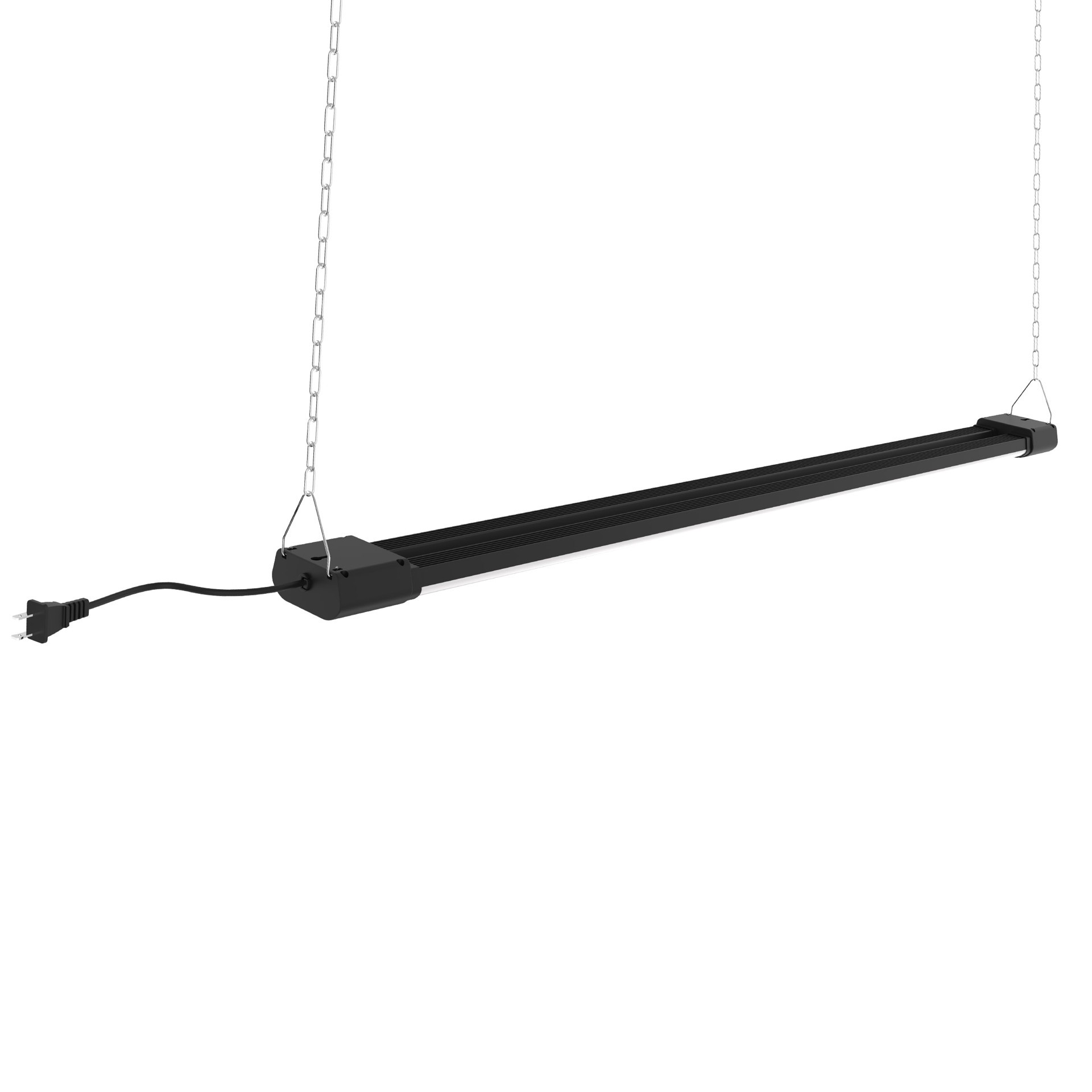 slide 3 of 6, Utilitech 4-ft 7000 Lumens Black LED Flush mount Garage Shop Light, 1 ct