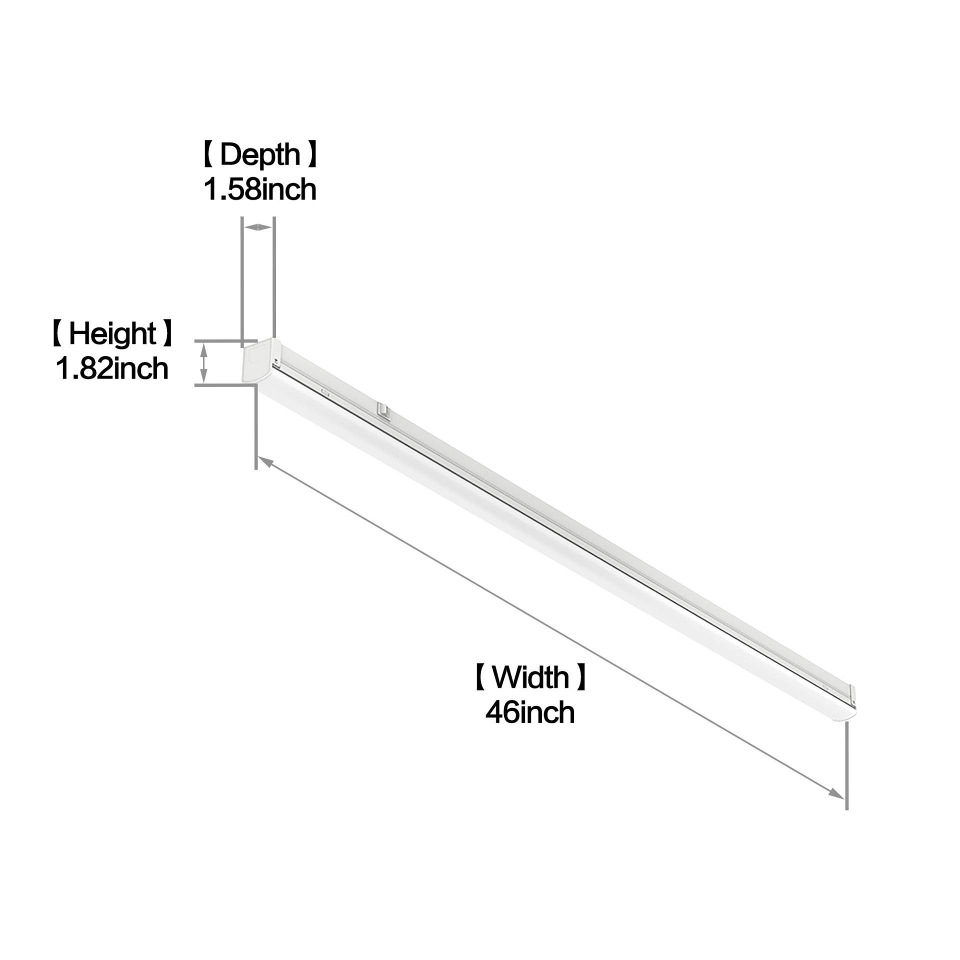 slide 3 of 6, Utilitech 1 -Light Bright White LED Strip Light Fixture, 1 ct