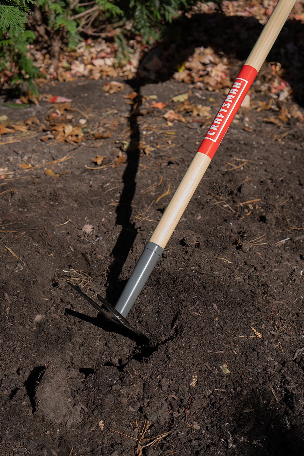 slide 2 of 6, CRAFTSMAN 54.118-in Wood 2-prong Hoe, 1 ct