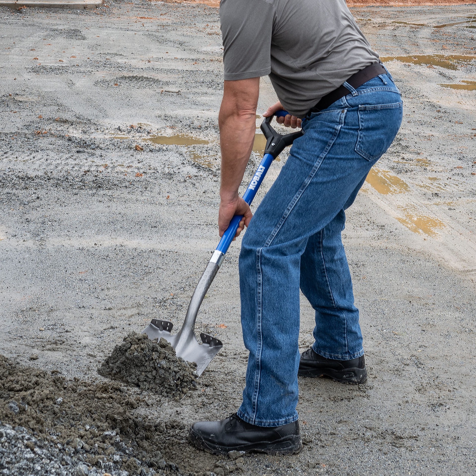 slide 4 of 6, Kobalt 20.5-in Fiberglass D-Handle Transfer shovel, 1 ct