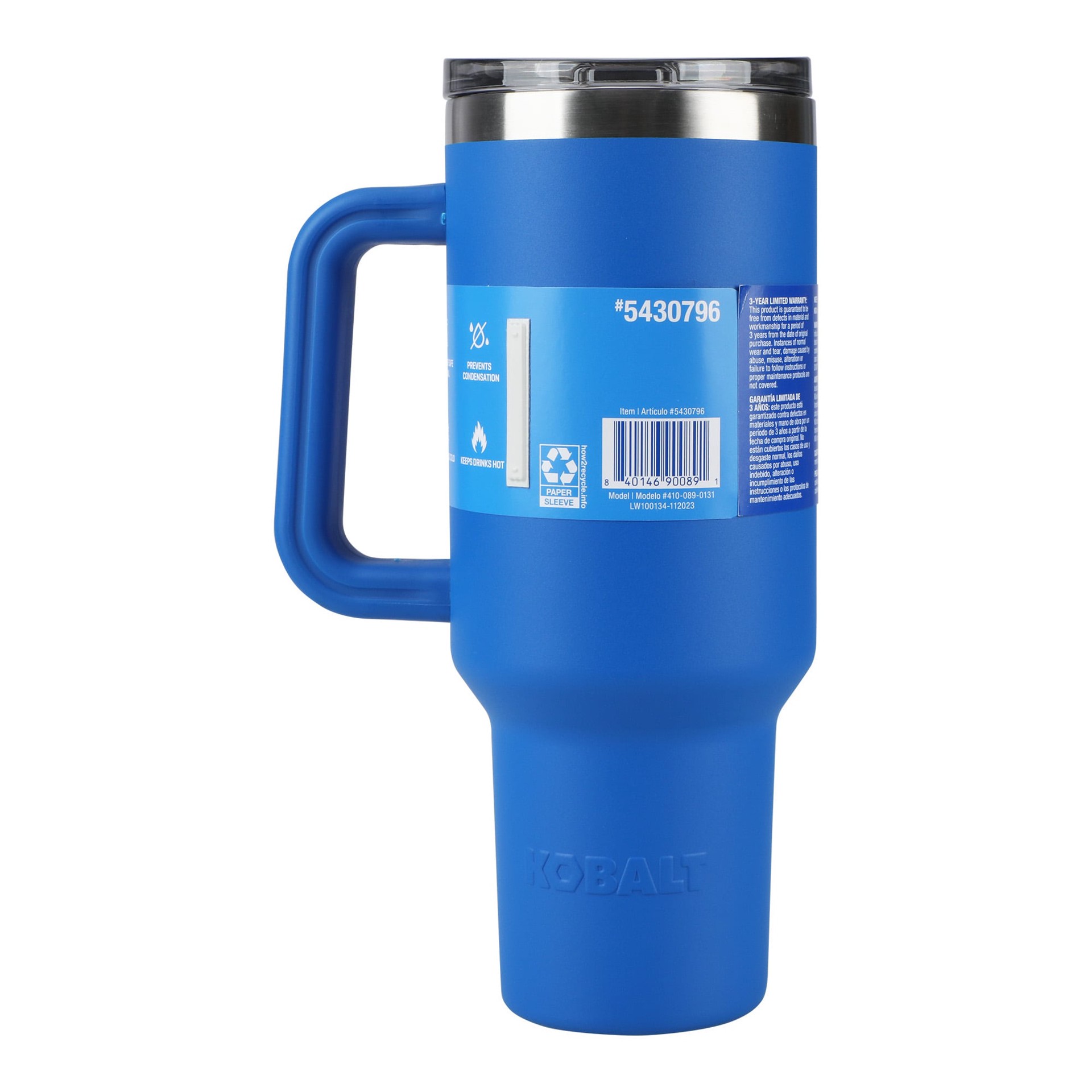 slide 3 of 6, Kobalt 40 -fl oz Stainless steel Insulated Tumbler - Blue, 1 ct