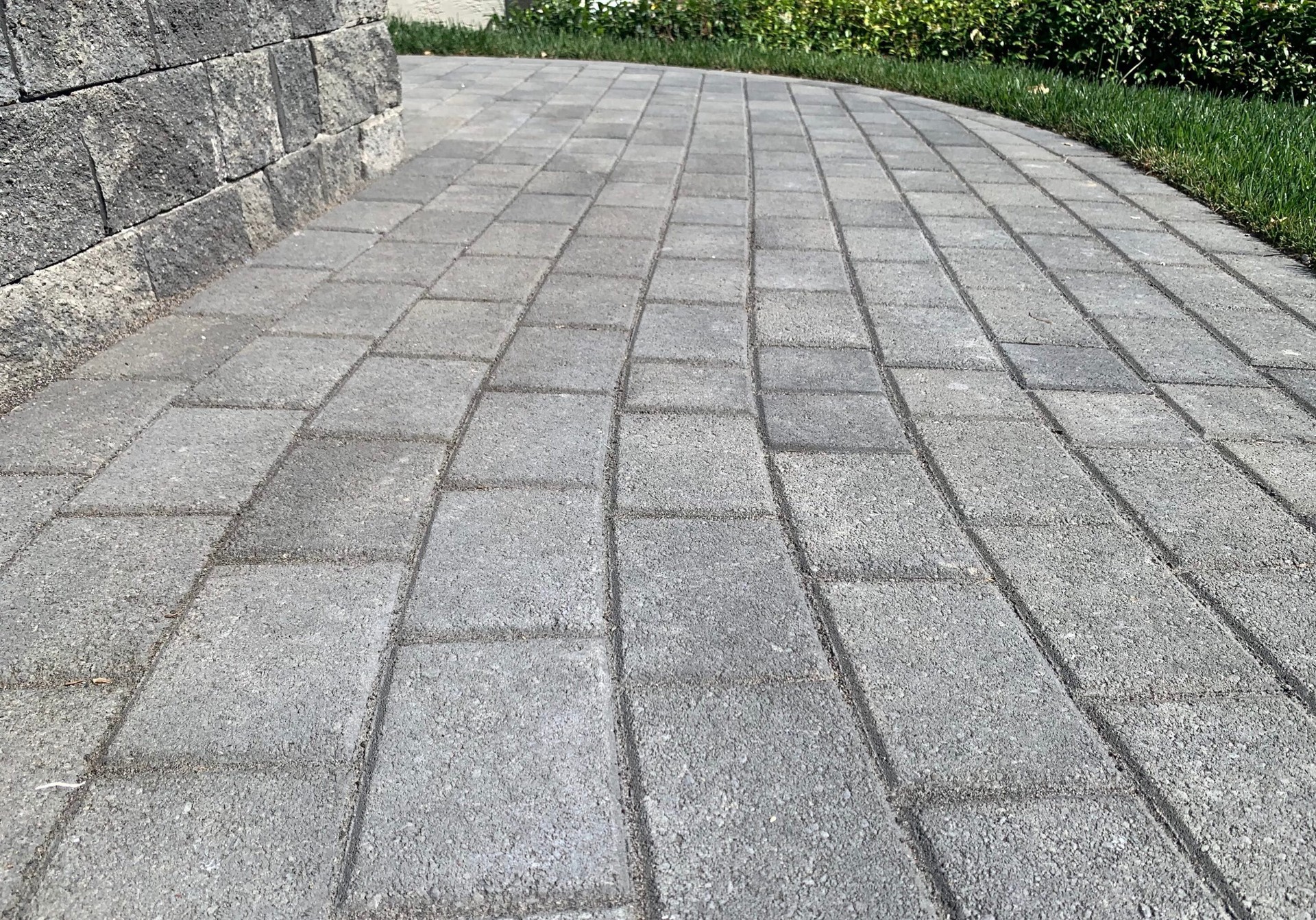 slide 3 of 6, CastleLite 5-in L x 8-in W x 2-in H Rectangle Gray/Charcoal Concrete Paver, 1 ct