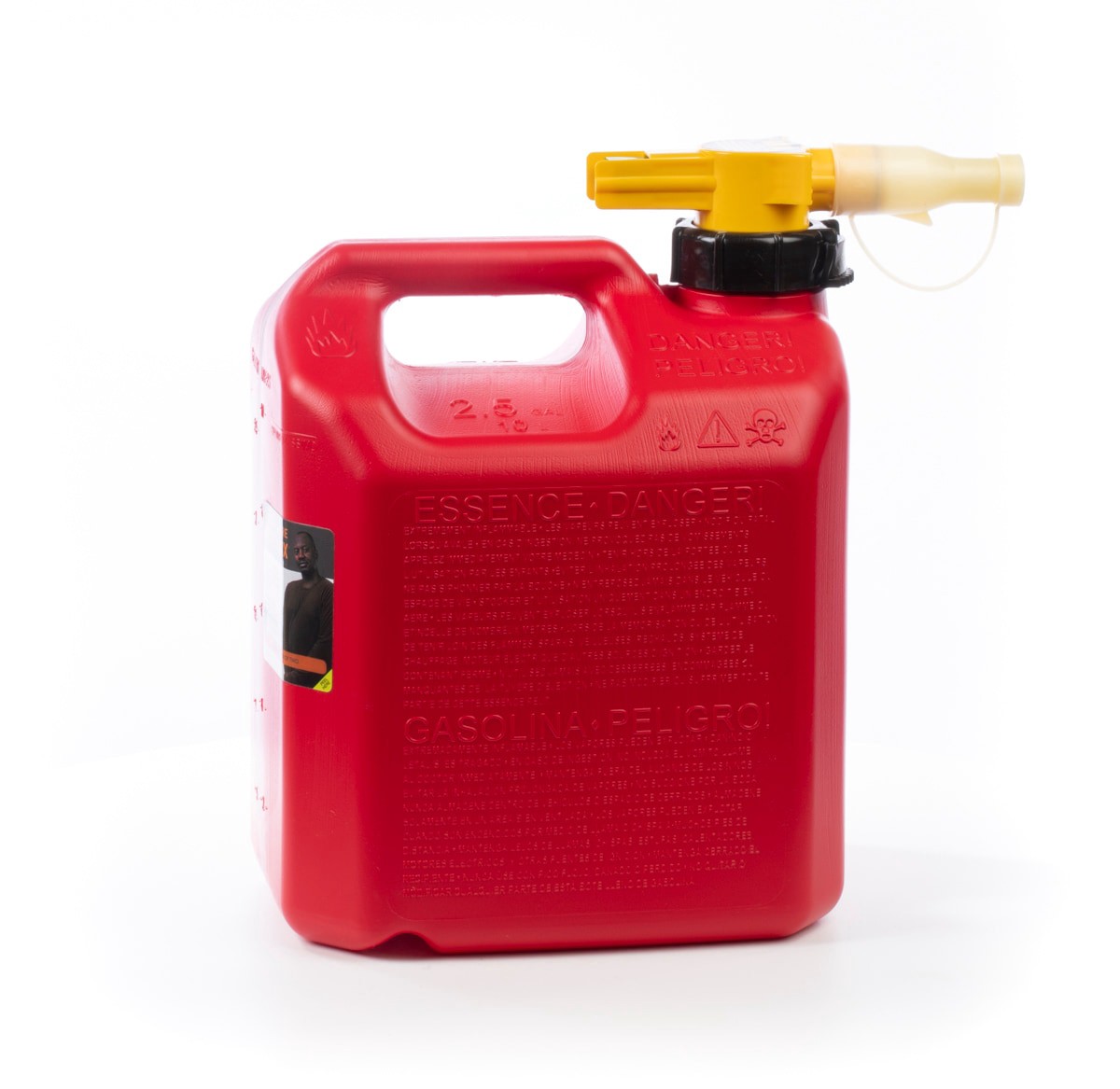 slide 3 of 4, No Spill 2.5-Gallon Plastic Gasoline Can, 1 ct