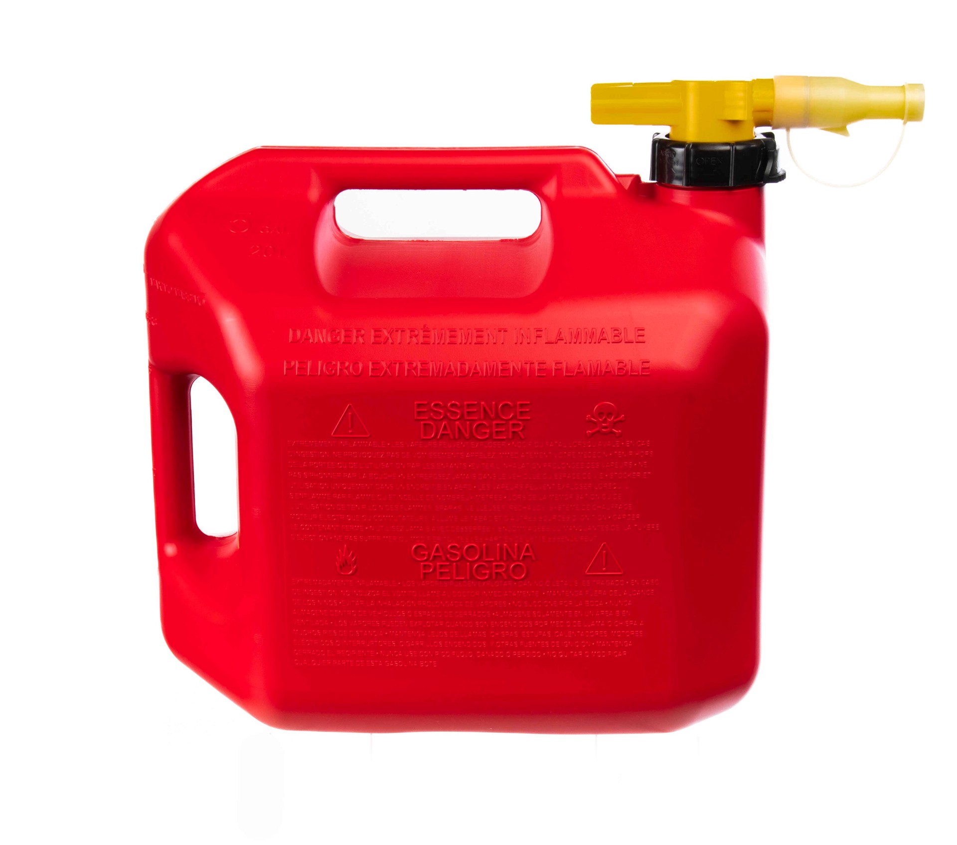 slide 3 of 4, No Spill 5-Gallon Plastic Gasoline Can, 1 ct