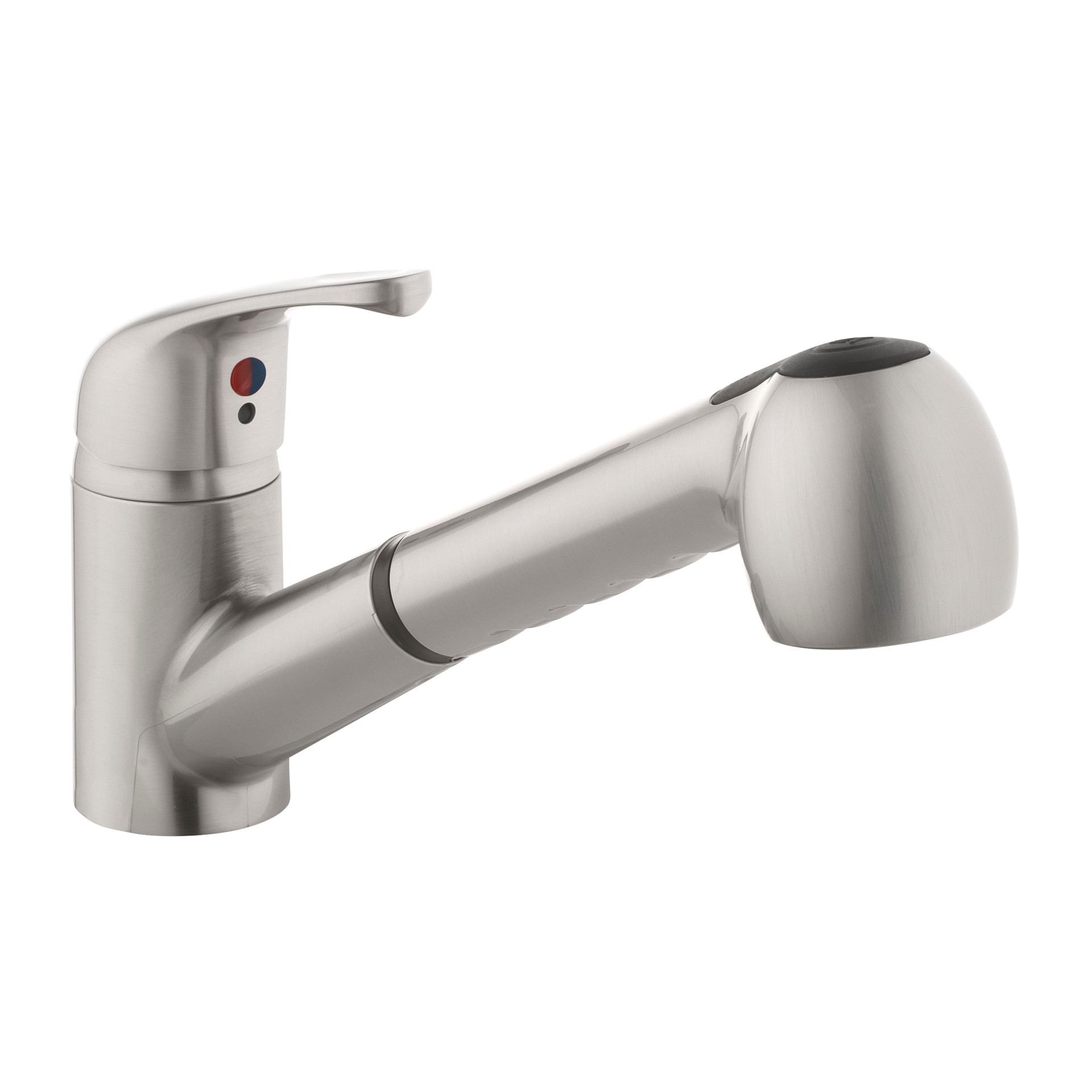 slide 5 of 6, Project Source Stainless Steel 1-handle Deck-mount Utility Faucet with Pulldown Sprayer, 1 ct