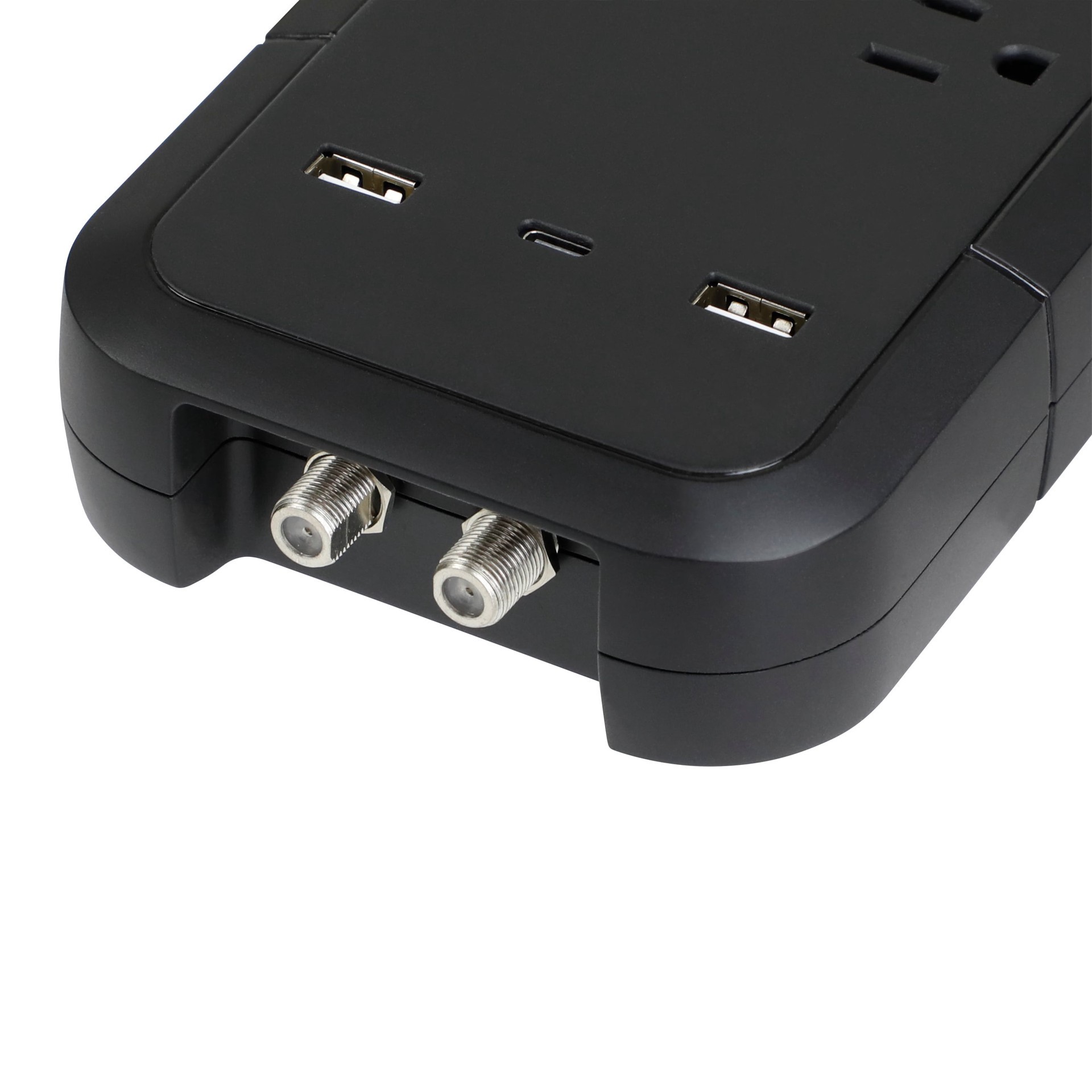 slide 4 of 5, Utilitech 6-ft Surge Protection 12 -Outlet 4000 Joules 1875 -Watts 1100VA Black Indoor USB AC Surge Protector, 1 ct