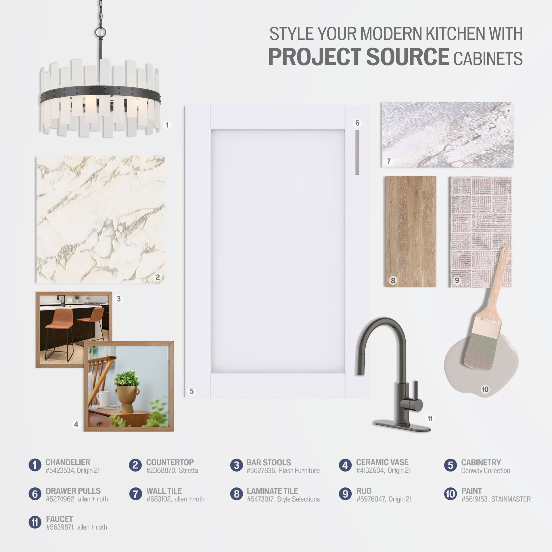 slide 2 of 6, Project Source Conway 36-in W x 12-in H x 12-in D White Wall Fully Assembled Cabinet Recessed Panel Shaker, 1 ct
