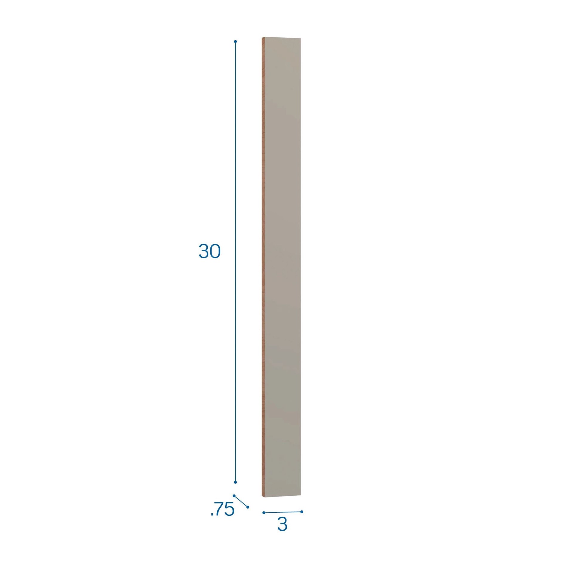 slide 3 of 6, Project Source Burlington Cabinet Fill Strip 3-in W x 30-in H x 0.8-in D Gray Laminate, 1 ct