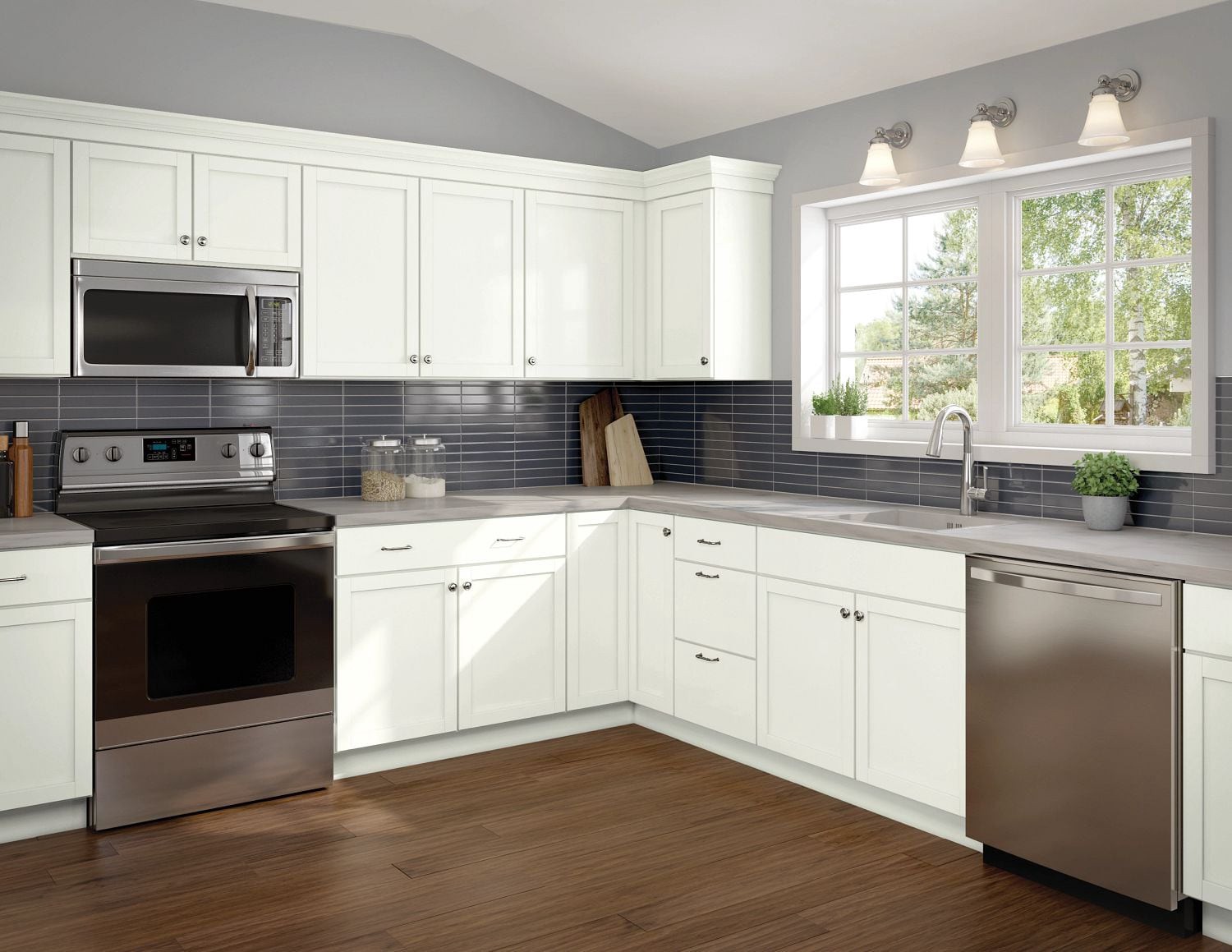 slide 5 of 6, Project Source Conway Cabinet Fill Strip 3-in W x 30-in H x 0.8-in D White Laminate, 1 ct