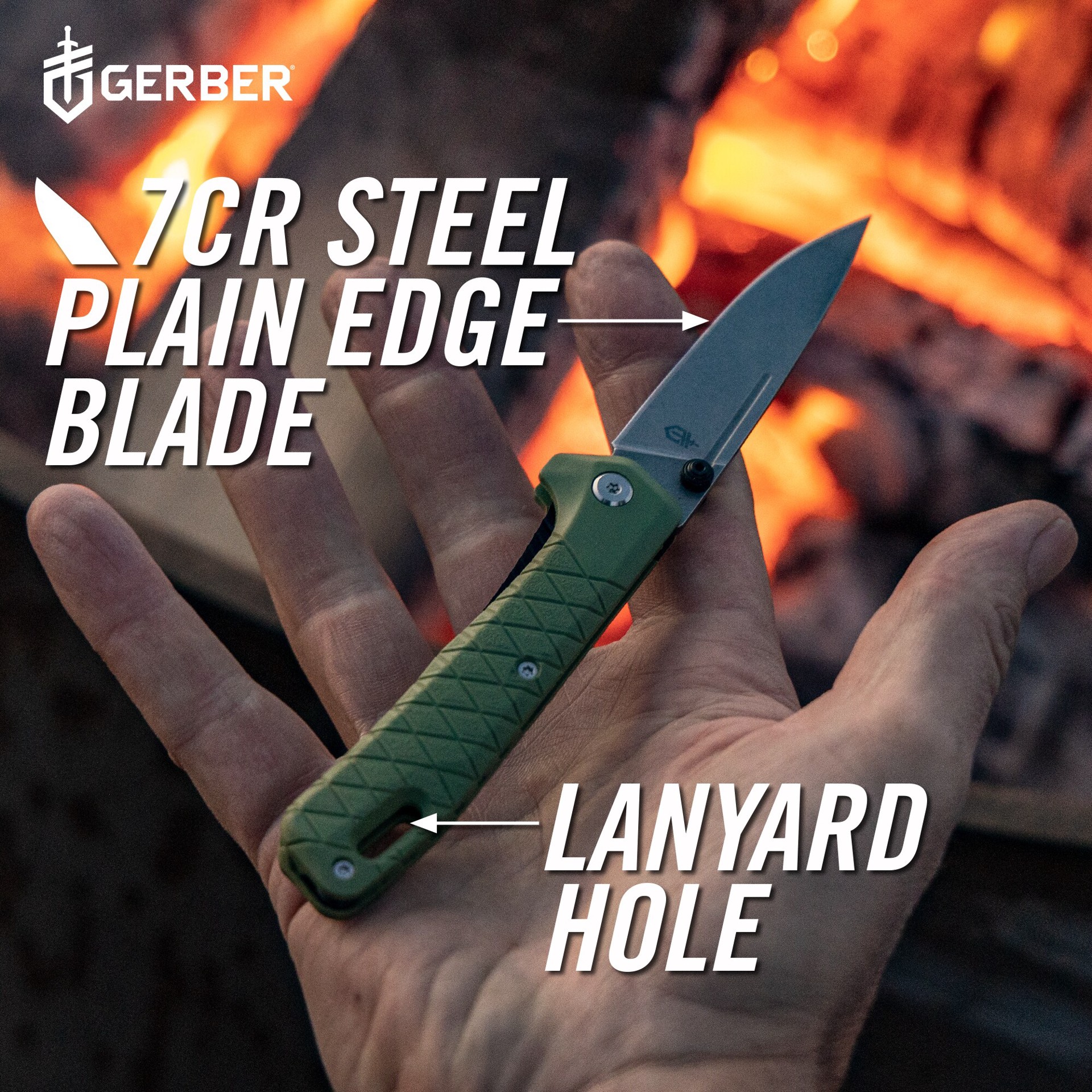 slide 2 of 4, Gerber 3.1-in High carbon stainless steel Drop Point Pocket Knife, 1 ct