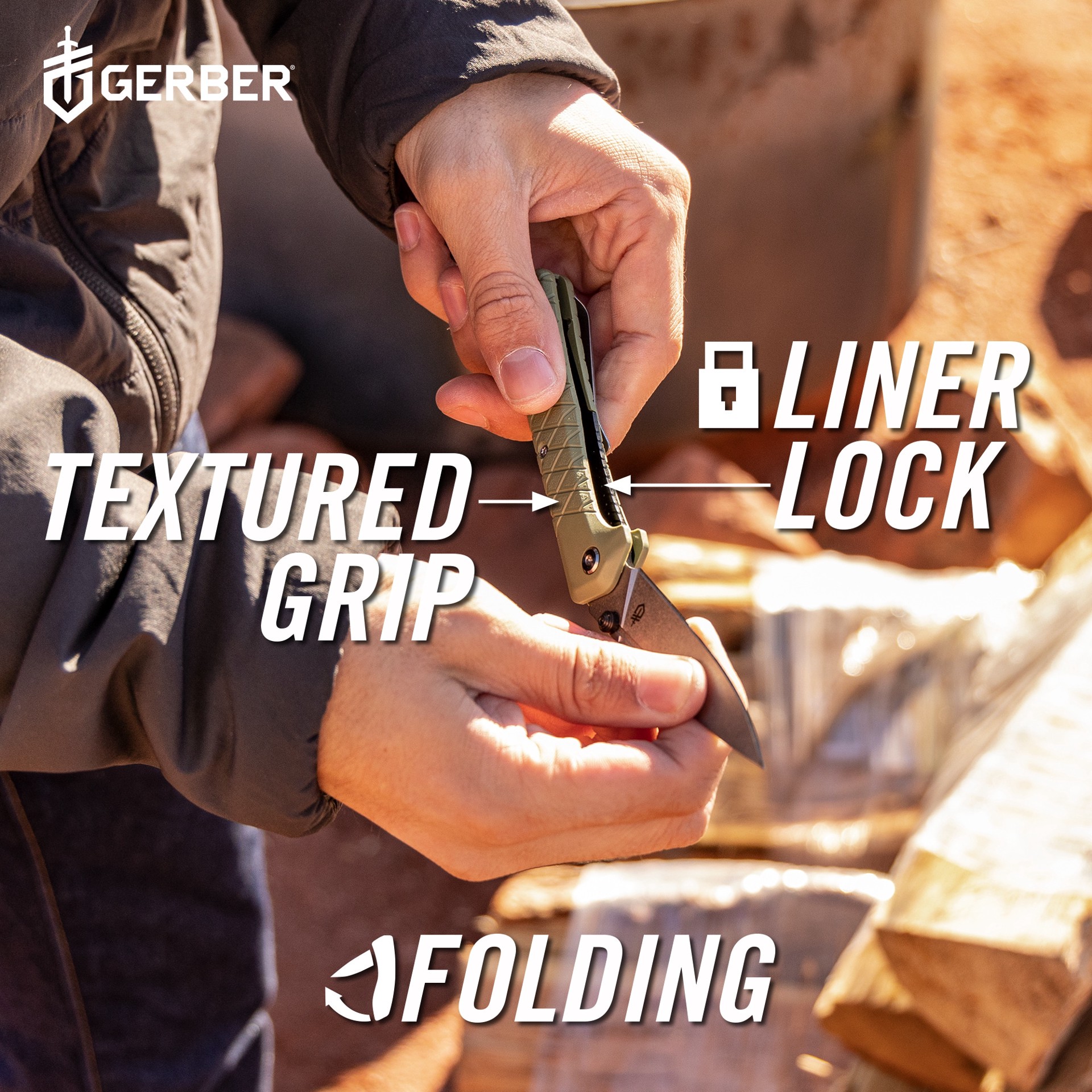 slide 3 of 4, Gerber 3.1-in High carbon stainless steel Drop Point Pocket Knife, 1 ct