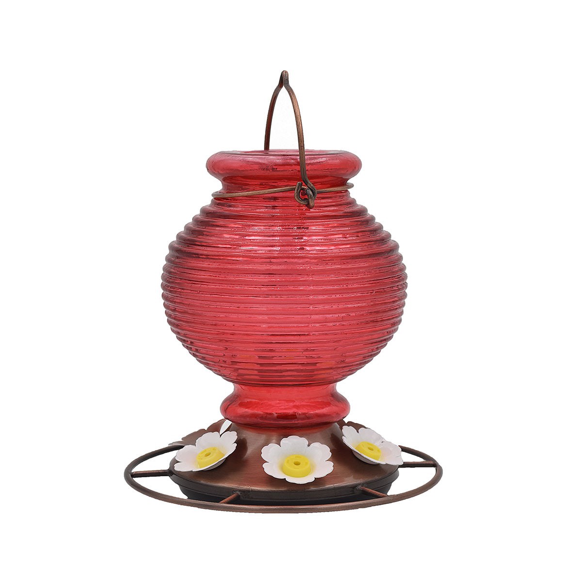 slide 3 of 6, Style Selections Glass Hanging Hummingbird Hummingbird feeder - 30-oz, 1 ct