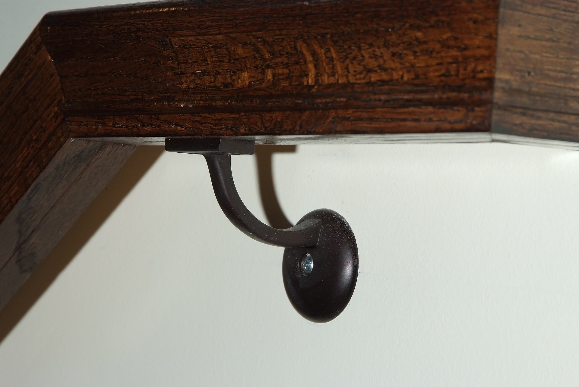 slide 2 of 4, L.J. Smith Stair Systems 2.125-in x 2.75-in Satin Nickle Finished Wrought iron Interior 3002 Handrail bracket, 1 ct