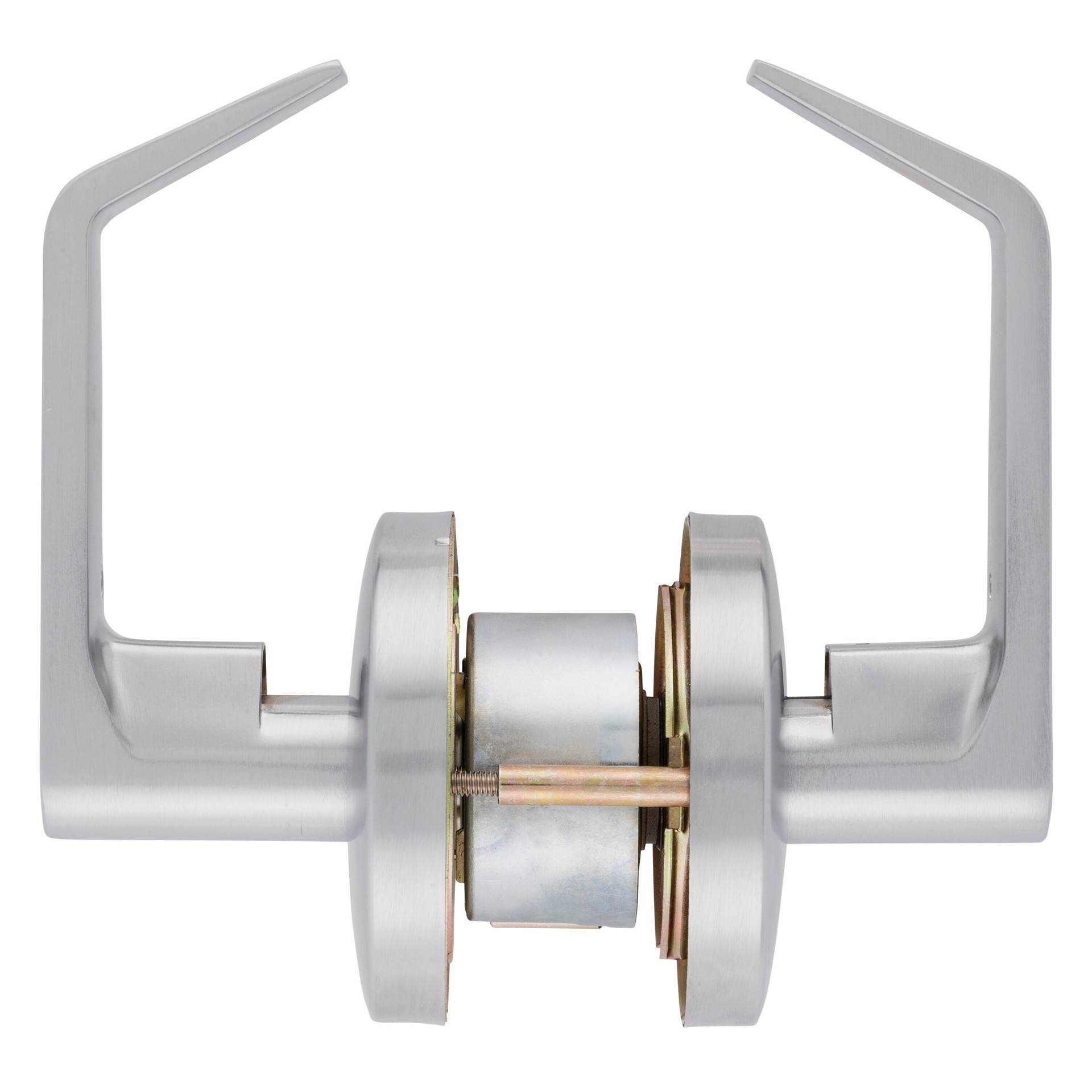 slide 2 of 6, BRINKS COMMERCIAL Heavy Duty Commercial Lever Satin Chrome Interior Hall/Closet Passage Door Handle, 1 ct