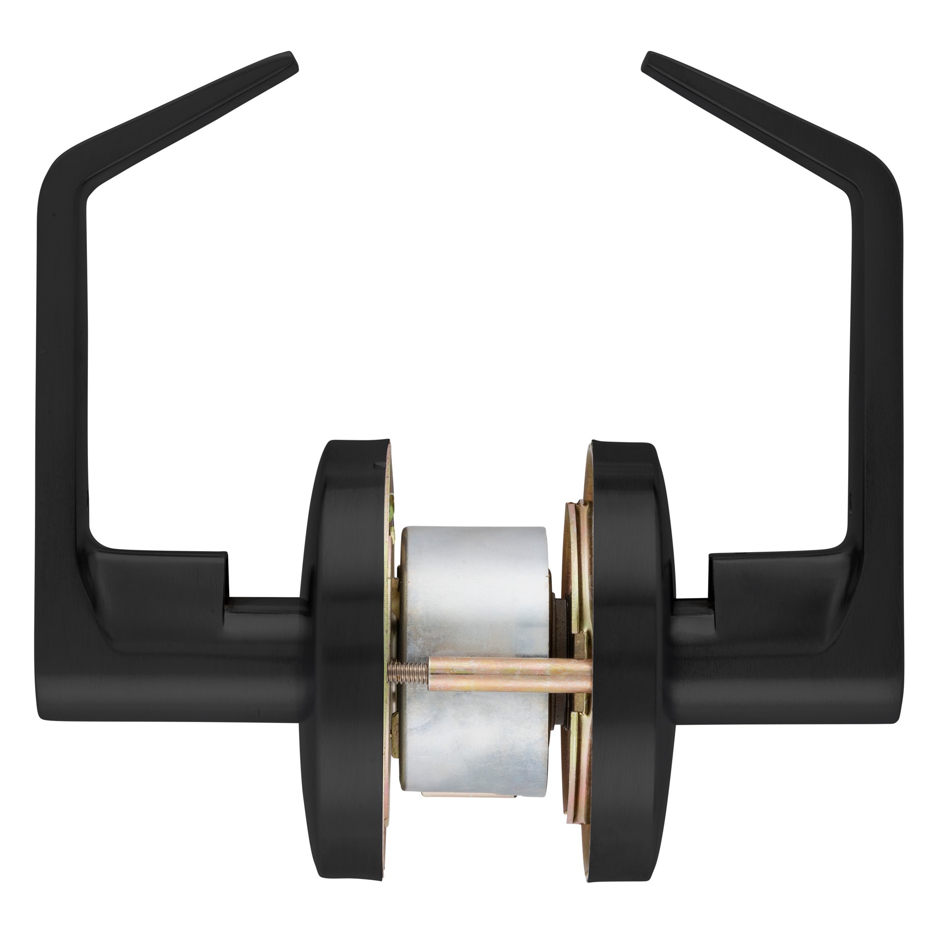 slide 4 of 6, BRINKS COMMERCIAL Heavy Duty Commercial Lever Matte Black Interior or Hall/Closet Passage Door Handle, 1 ct