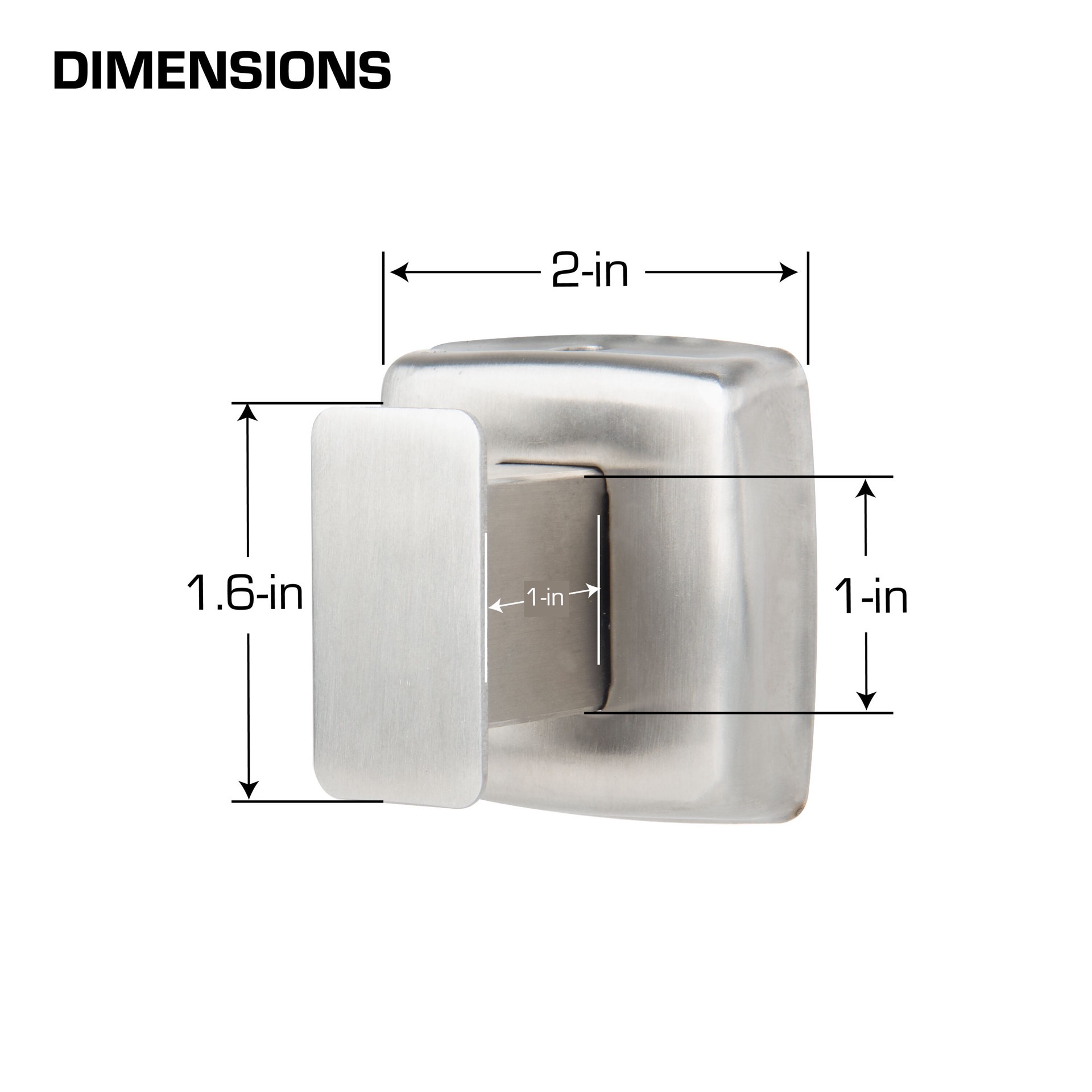 slide 6 of 6, BRINKS COMMERCIAL Commercial Satin Stainless Steel Screw Storage/Utility Hook (125-lb Capacity), 1 ct
