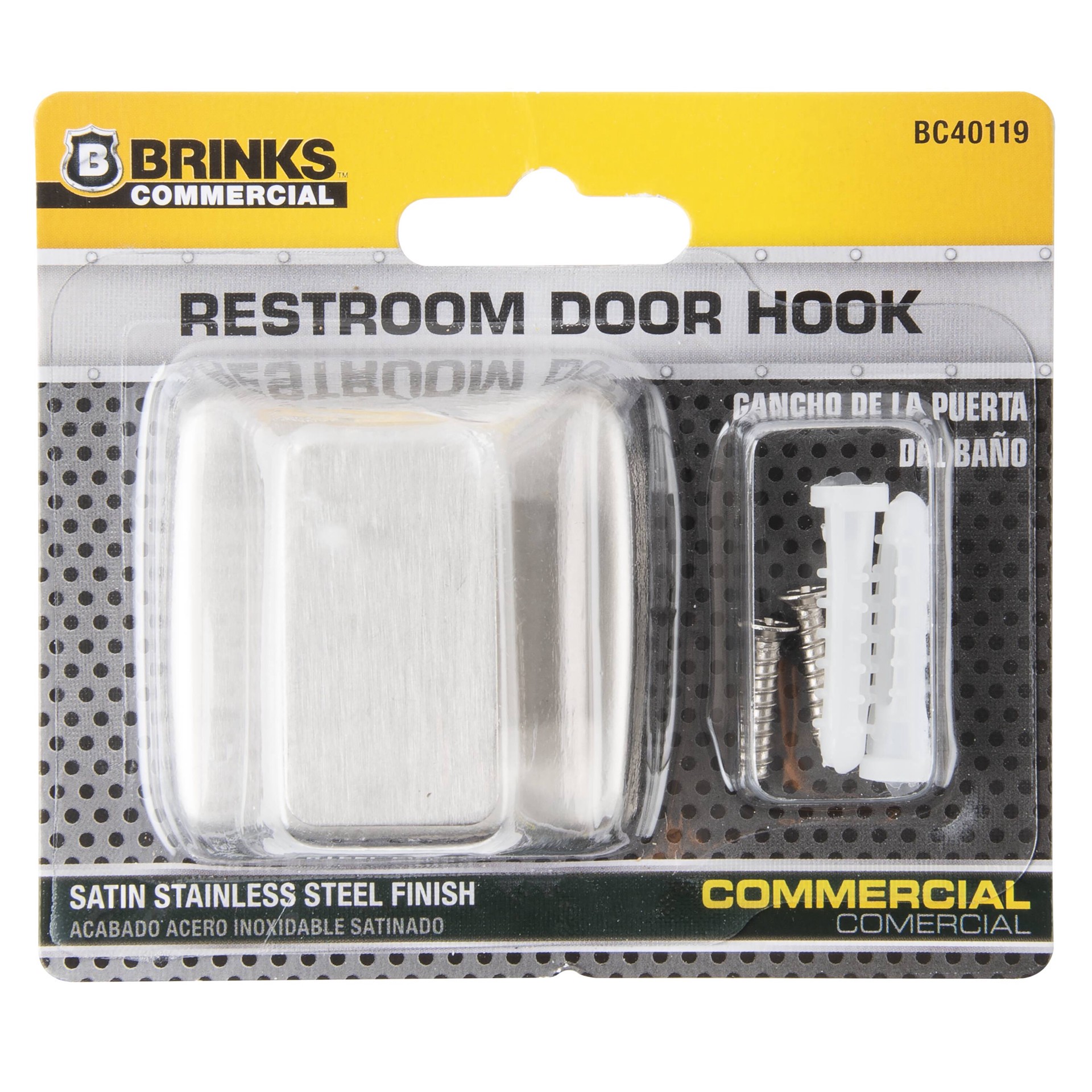 slide 1 of 6, BRINKS COMMERCIAL Commercial Satin Stainless Steel Screw Storage/Utility Hook (125-lb Capacity), 1 ct