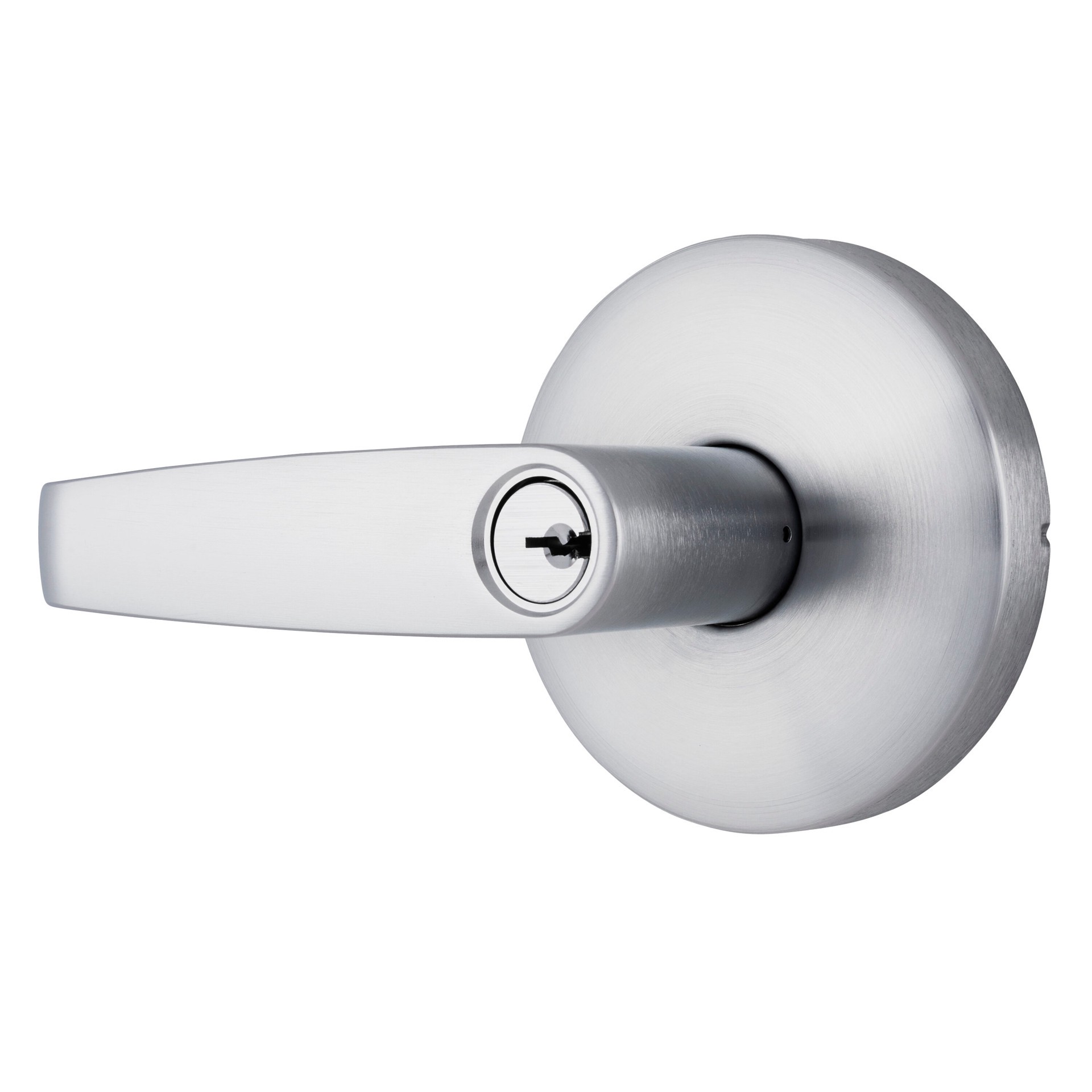 slide 4 of 6, BRINKS COMMERCIAL Heavy Duty Commercial Lever Satin Chrome Interior/Exterior Hall/Closet Storeroom Door Handle, 1 ct