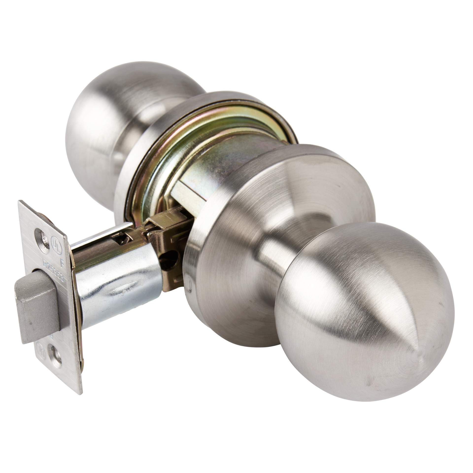 slide 4 of 6, BRINKS COMMERCIAL Satin Chrome Interior Hall/Closet Passage Door Knob, 1 ct