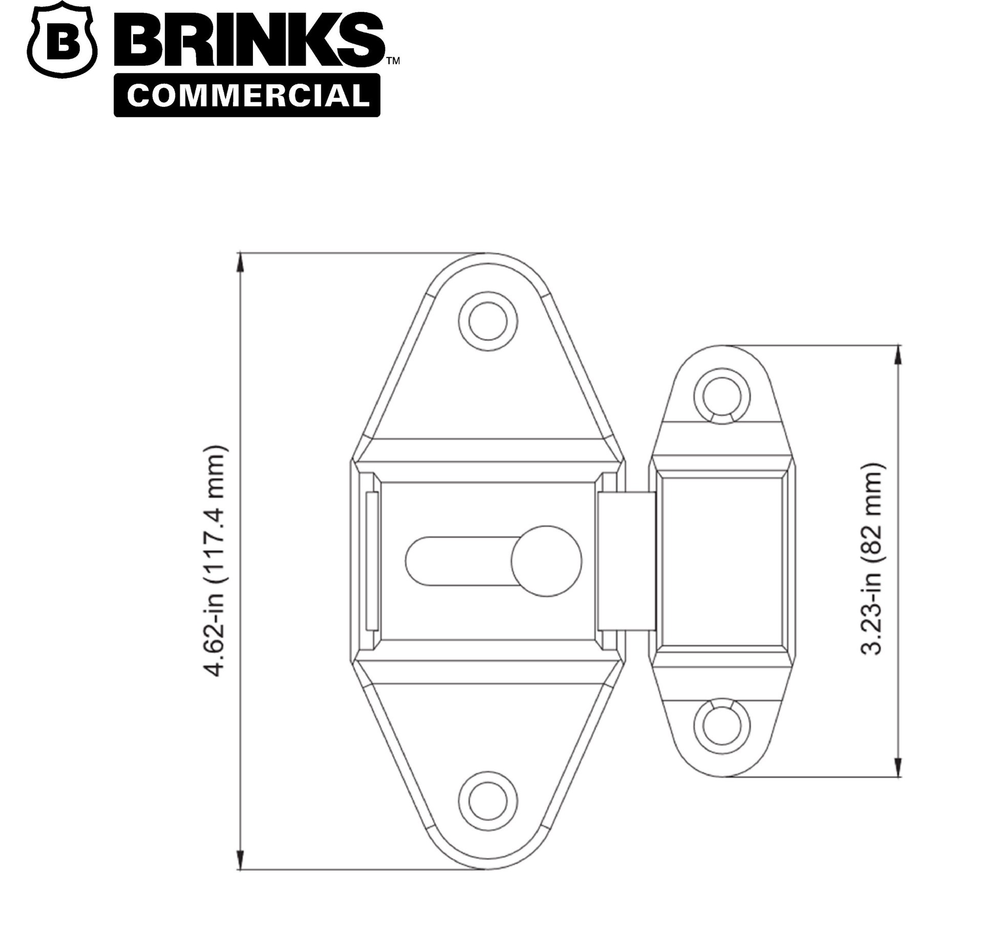 slide 6 of 6, BRINKS COMMERCIAL 2-3/4-in Stainless steel Stainless steel Slide Bolt, 1 ct