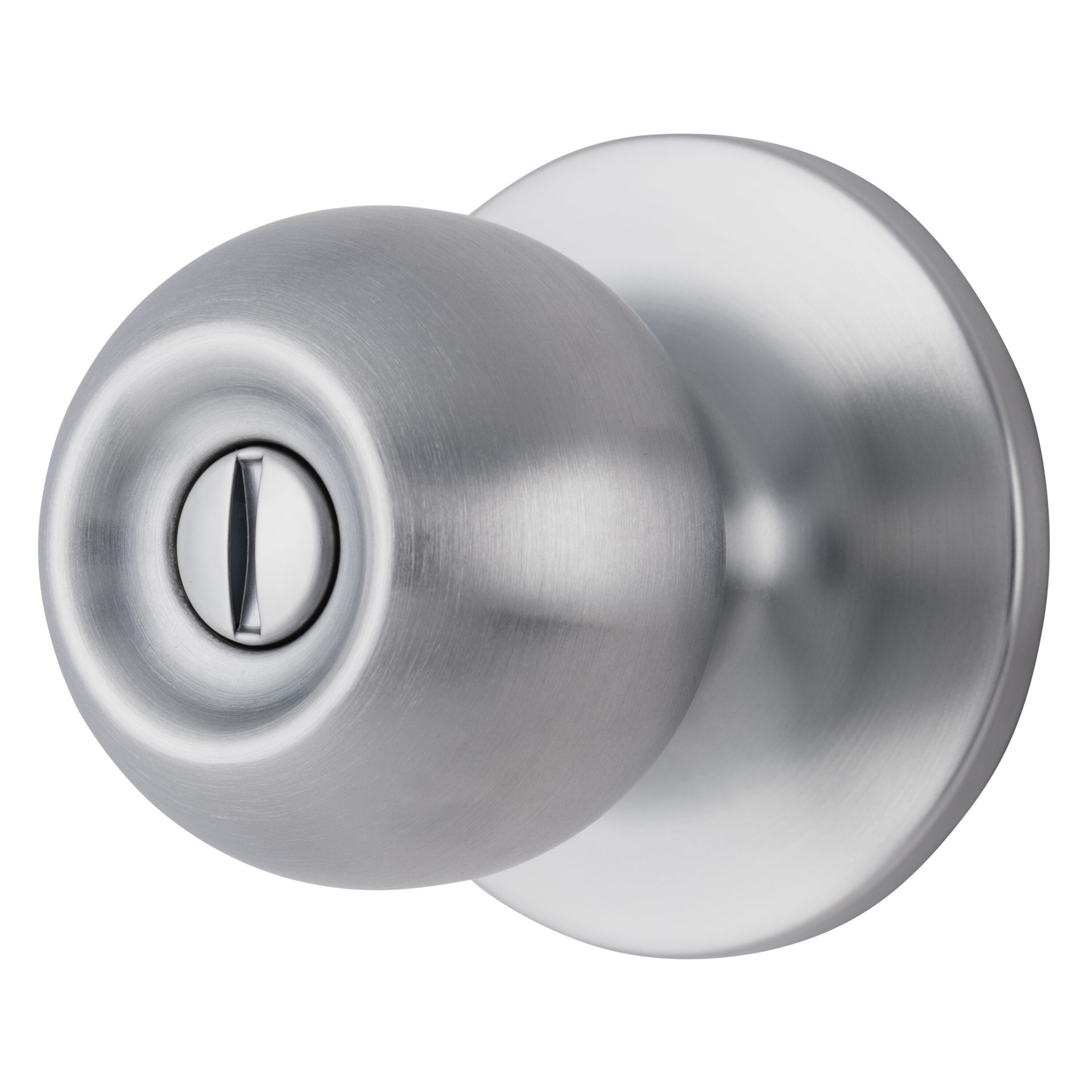 slide 3 of 6, BRINKS COMMERCIAL Satin Chrome Interior Bed/Bath Hall/Closet Privacy Door Knob, 1 ct