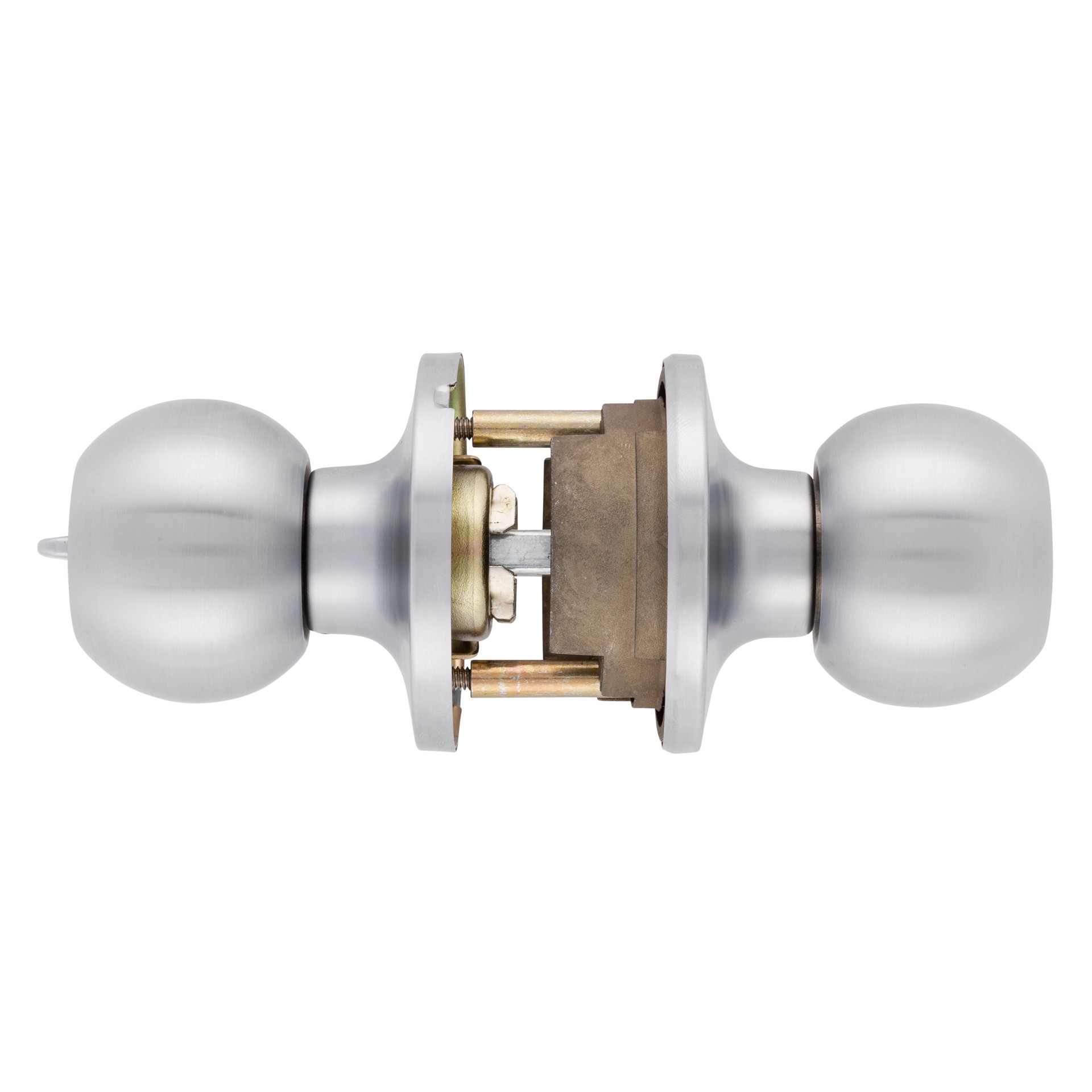 slide 4 of 6, BRINKS COMMERCIAL Satin Chrome Interior Bed/Bath Hall/Closet Privacy Door Knob, 1 ct