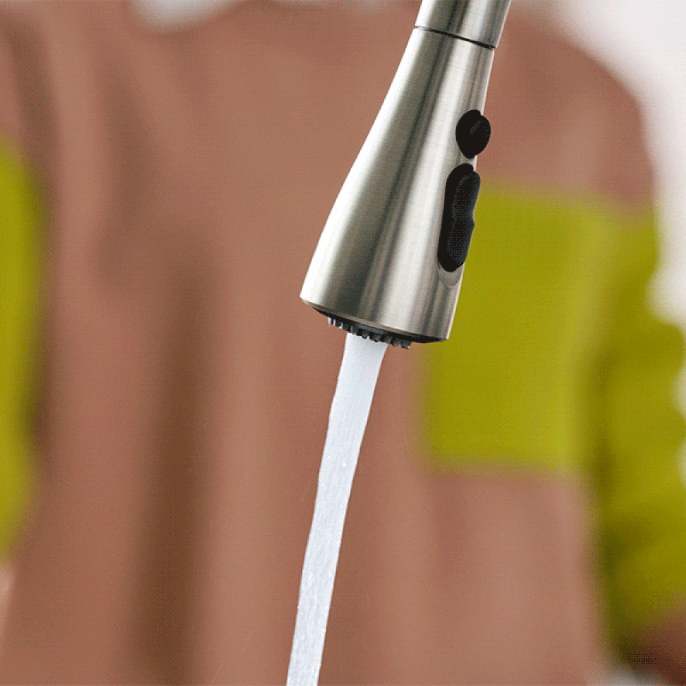 slide 3 of 6, Moen Arlia Spot Resist Stainless Single Handle Deck-mount Pull-down Kitchen Faucet with Sprayer (Includes Deck Plate), 1 ct