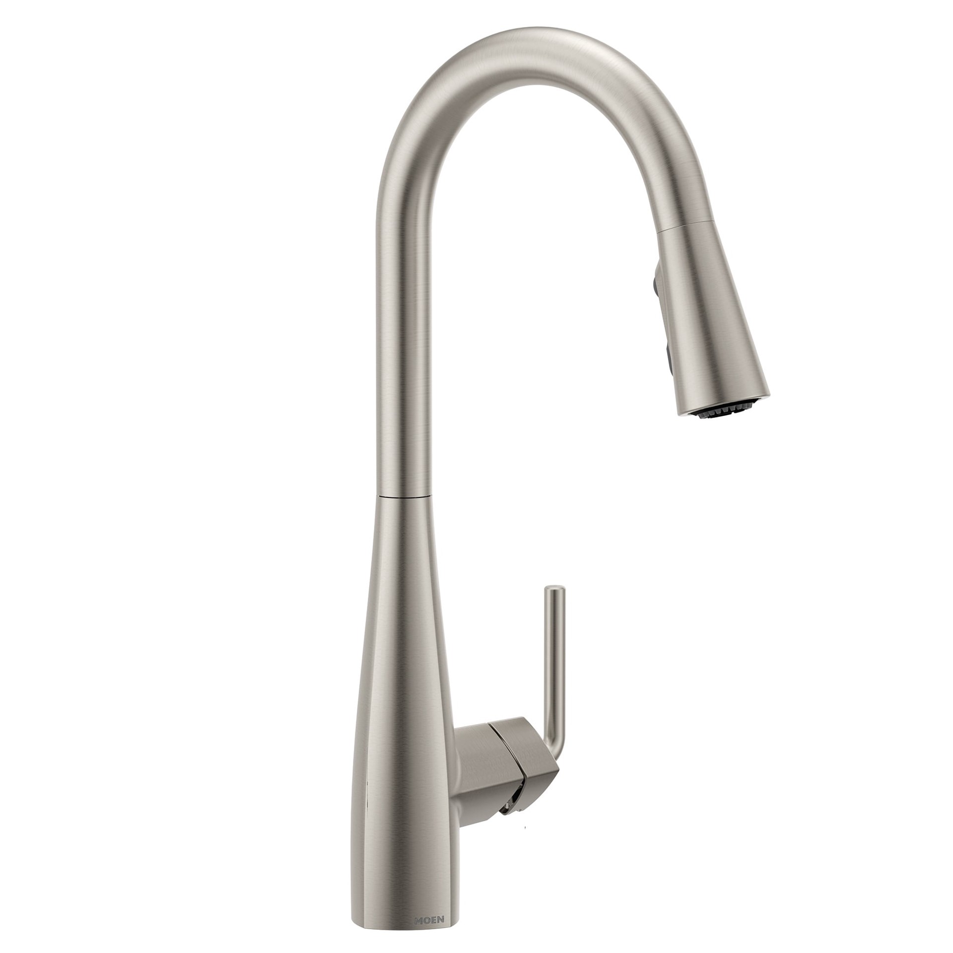 slide 2 of 6, Moen Maureen Spot Resist Stainless Single Handle Deck-mount Pull-down Kitchen Faucet with Sprayer (Includes Deck Plate), 1 ct