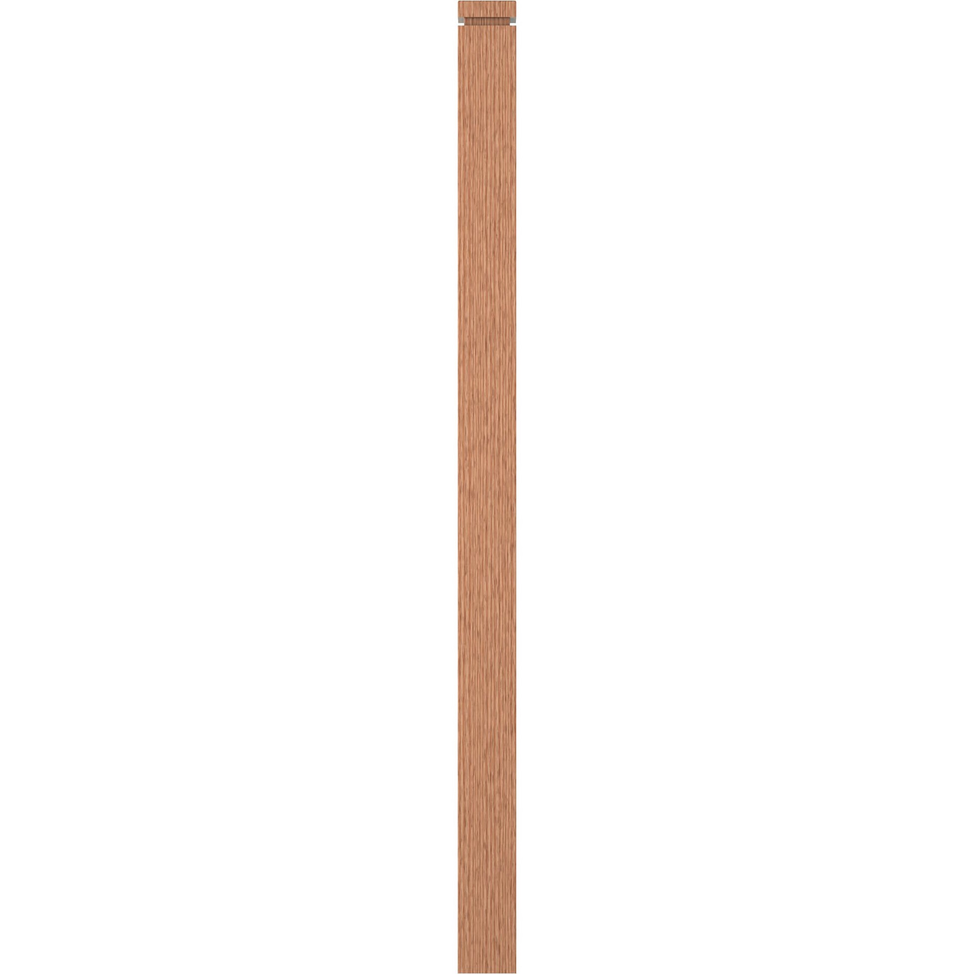 slide 1 of 5, L.J. Smith Stair Systems Clean 58-in x 3.50-in Unfinished Red oak Universal Stair Newel Post, 1 ct